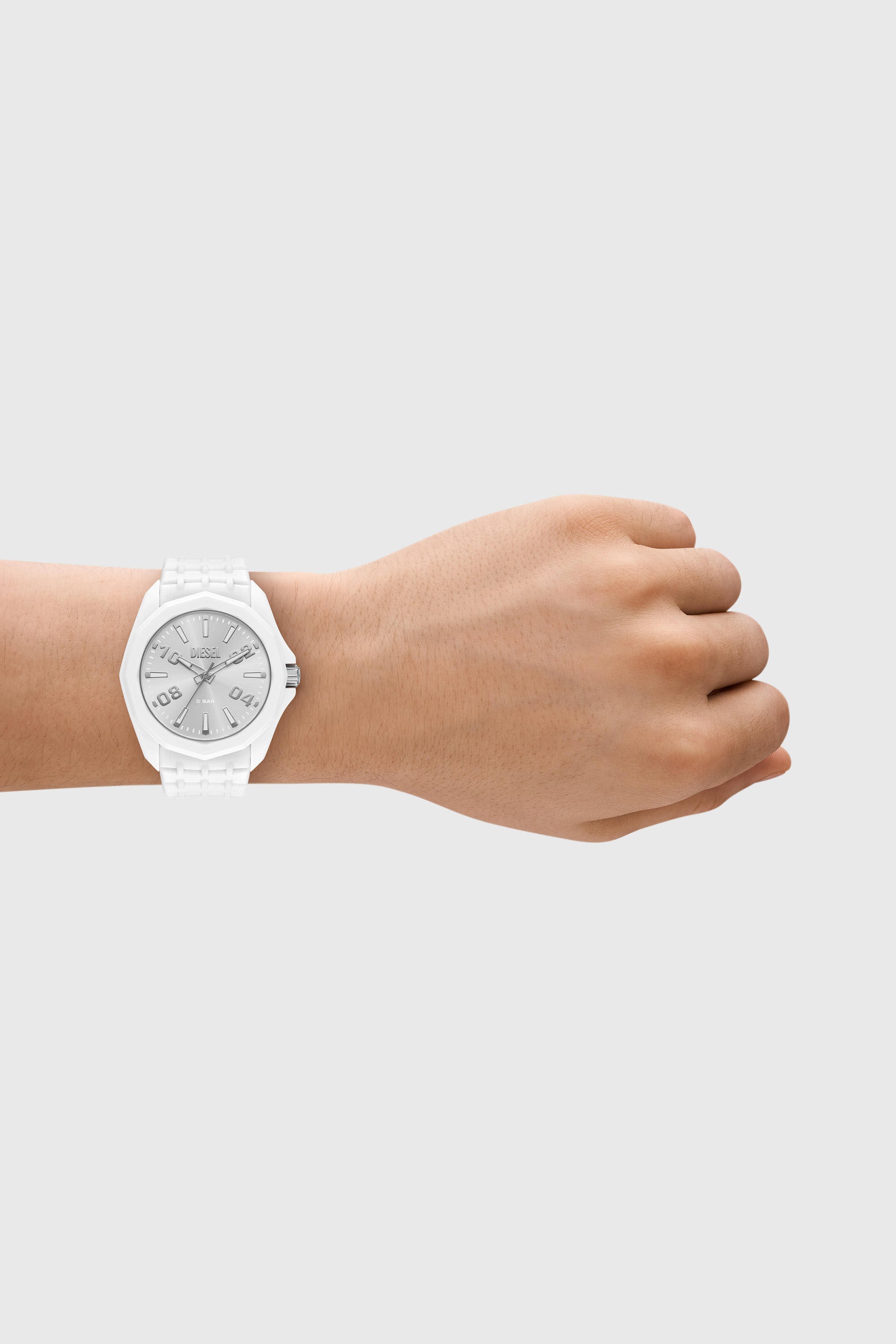 Diesel - DZ2244 WATCH, Herren Stinger Uhr aus wei&szlig;em Silikon in Wei&szlig; - 4