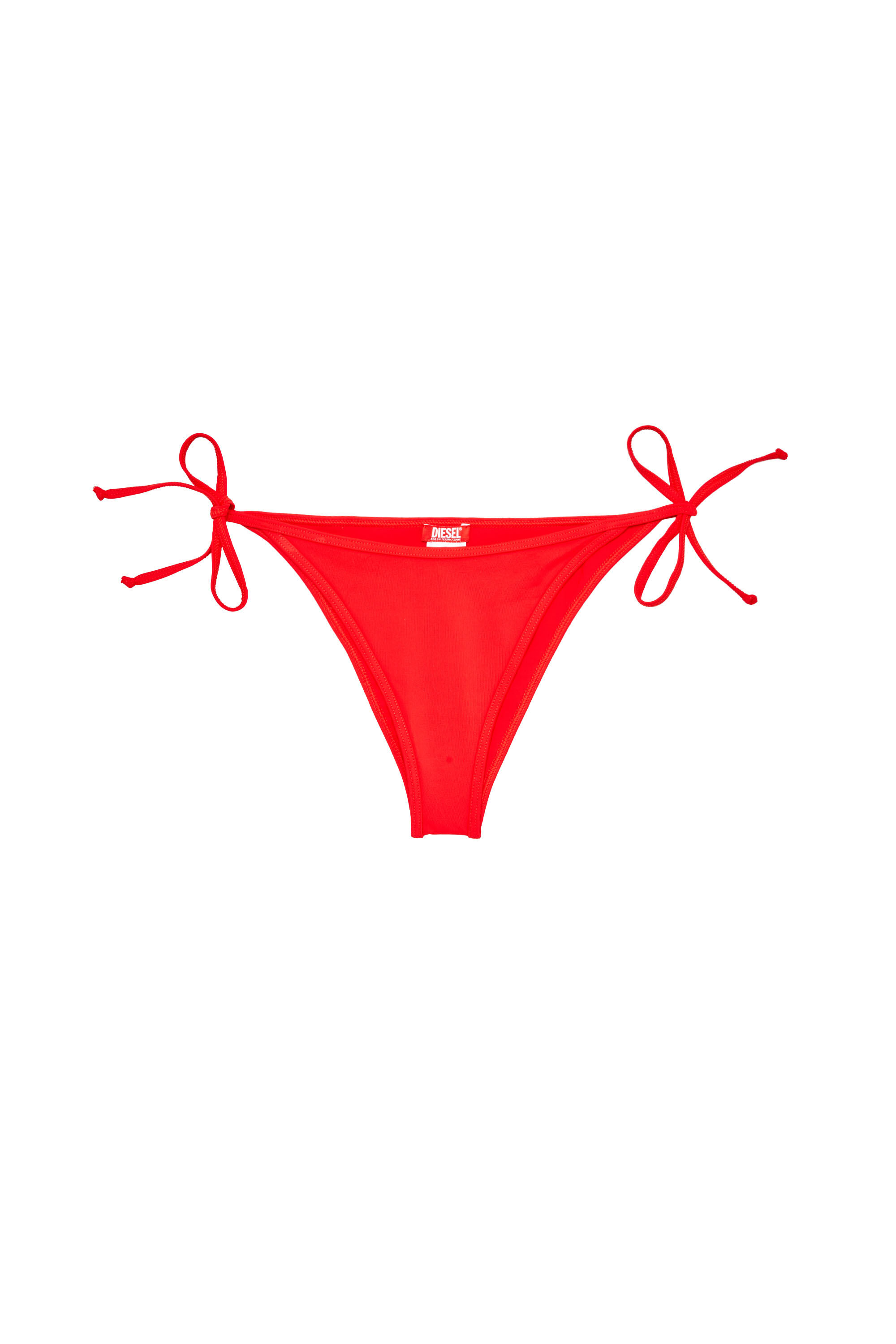 Diesel - BRAZILIAN-D-CORE, Damen Bikini-Hose mit Bindenband mit Logo auf der Rückseite in Rot - 1