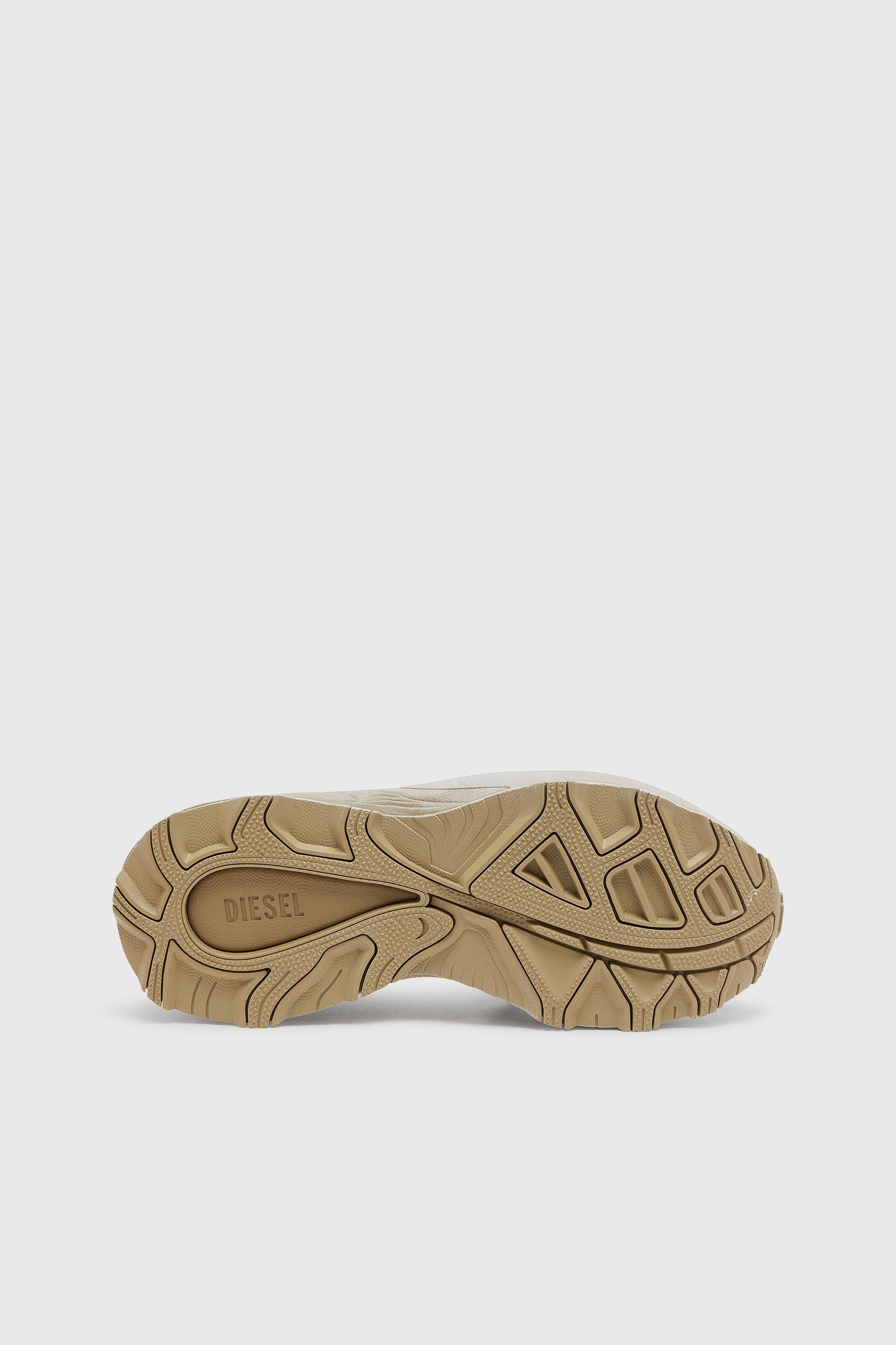 Diesel - D-CAGE RUNNER, Man's D-Cage-Distressed chunky sneakers in ripstop in Military Green - 5