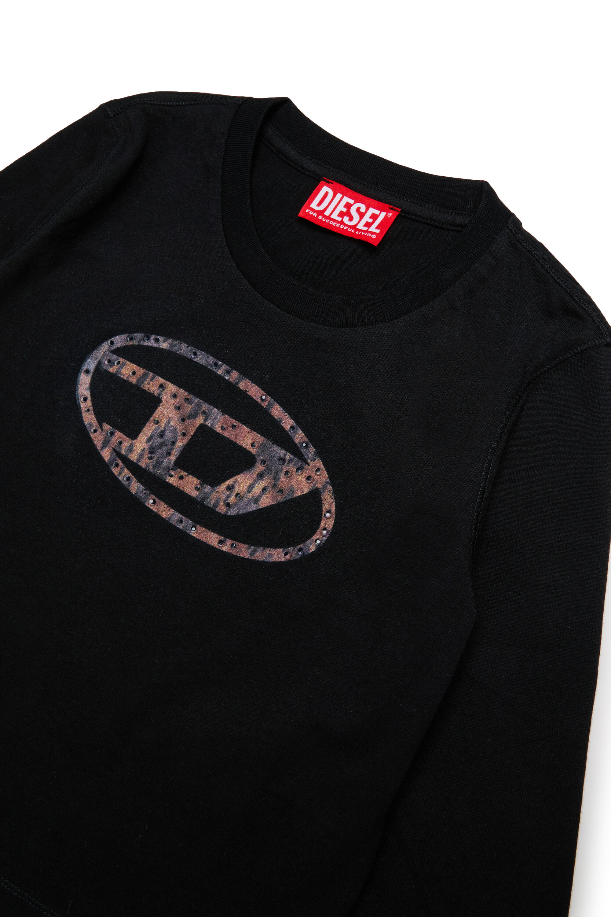Diesel - TDOLSY, Damen Langärmliges T-Shirt aus Baumwolle in Schwarz - 3
