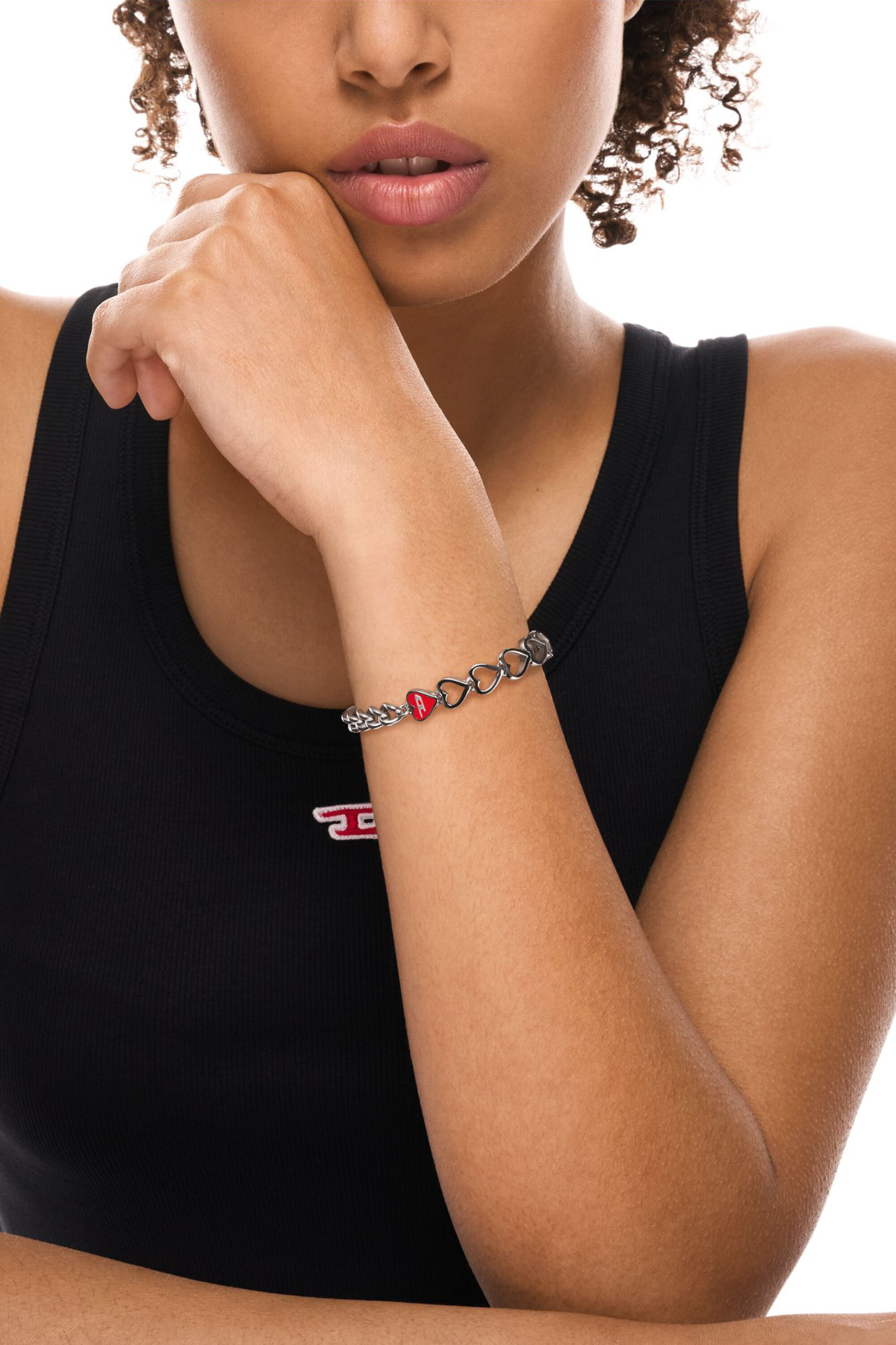 Diesel - DX166840 JEWELLERY, Unisex Armband aus Edelstahlkette in Silber - 3