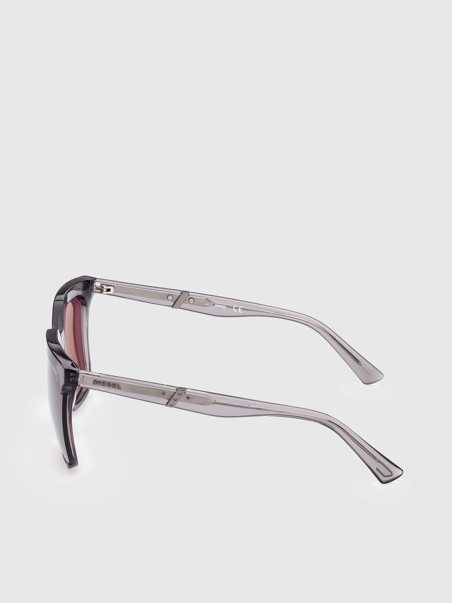 Diesel - DL0338, Damen Quadratische Sonnenbrille mit übergroßen Dimensionen in Violett - 3