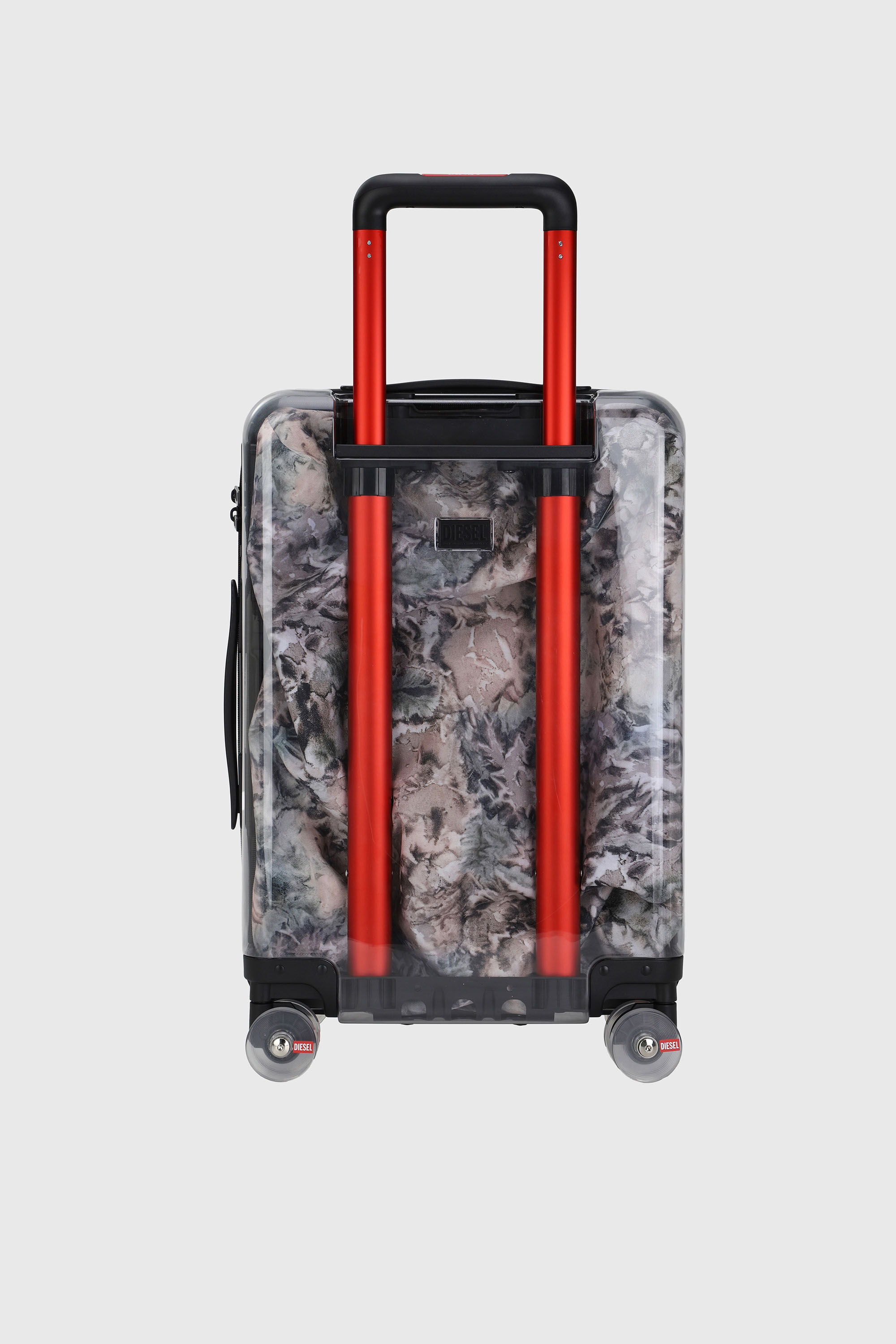 Diesel - LU0036 HARD LUGGAGE - DSL009, Unisex Koffer mit transparentem Logo Gr&ouml;&szlig;e S in Grau/Rosa - 2