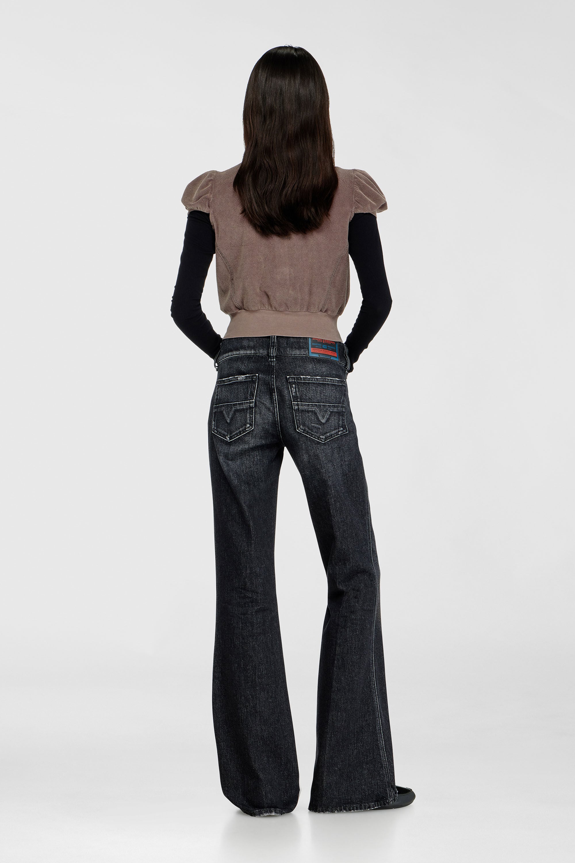 Diesel - Woman's Bootcut Jeans D-Hush 09N50, Black/Dark grey - 3
