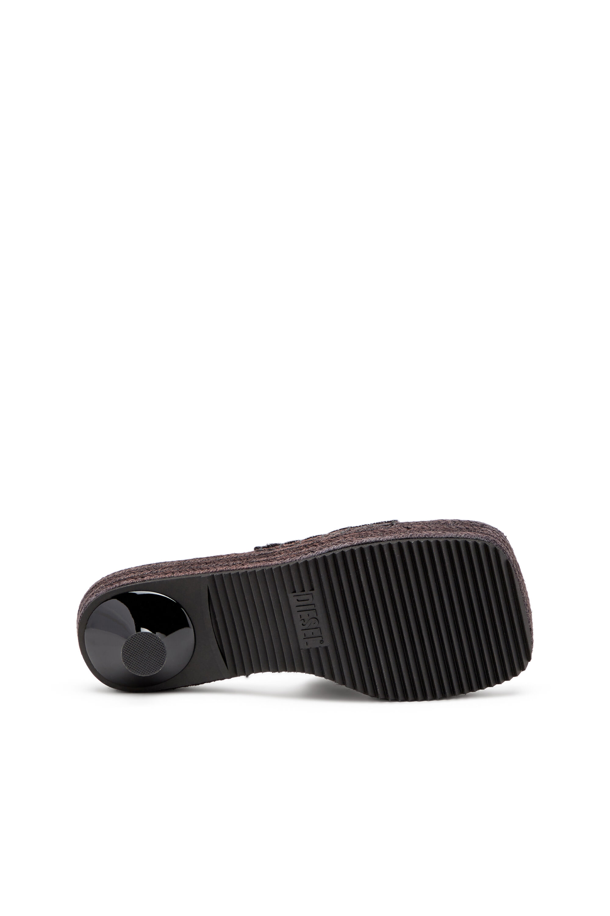 Diesel - D-IBIZA 40 PCK, Damen D-Ibiza-Espadrilles mit Absatz und Plateau aus Denim in Schwarz - 5