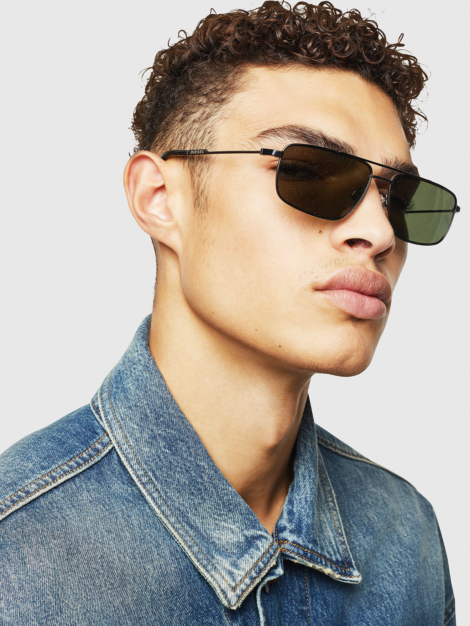 Diesel - DL0308, Herren Navigatorbrille mit polarisierten Linsen in Schwarz/Grau - 4