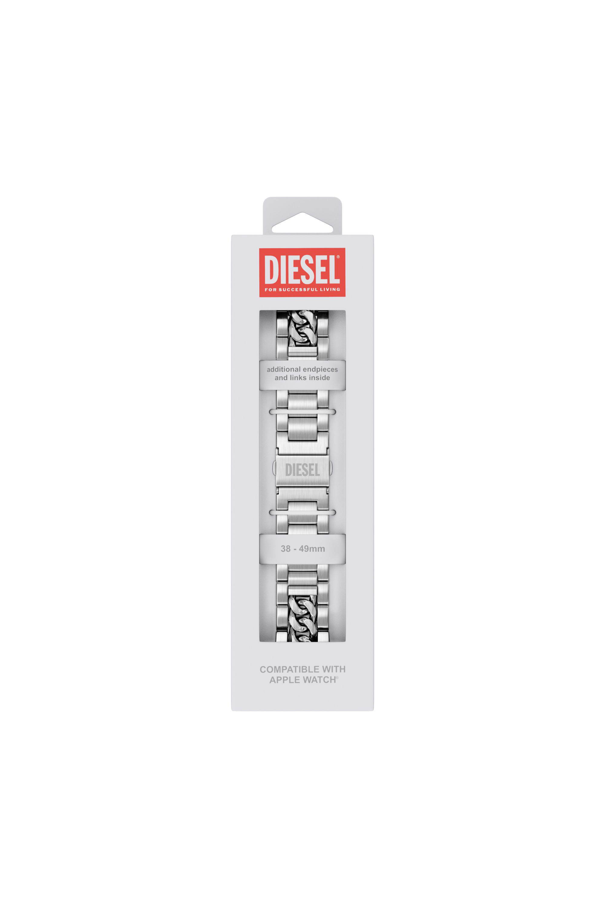 Diesel - DSS027 WATCH, Herren Edelstahl-Armband f&uuml;r apple watch&reg;, 38-49mm in Silber - 2