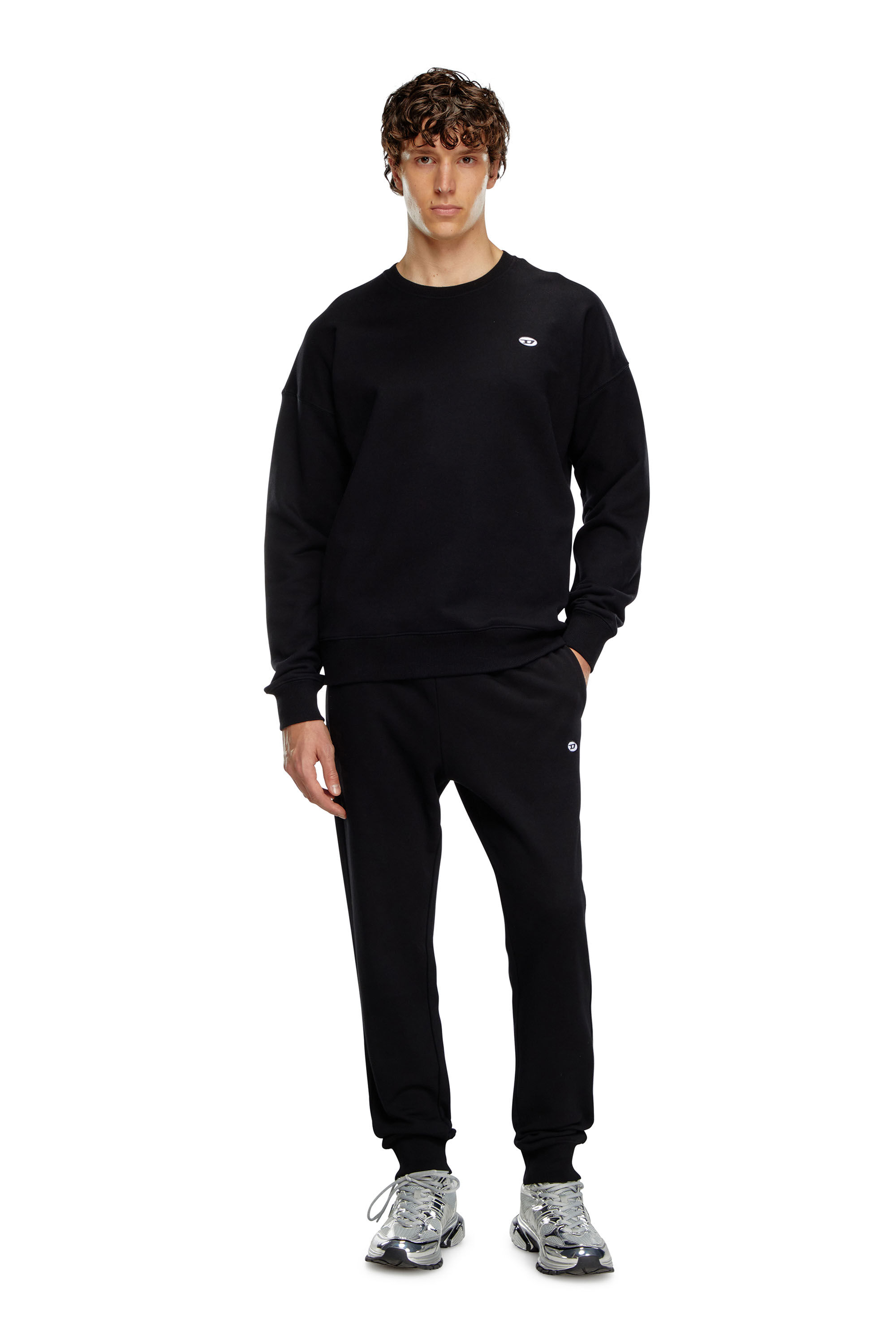 Diesel - P-TARY-DOVAL-PJ, Herren Track-Hose mit Oval D-Patch in Schwarz - 1