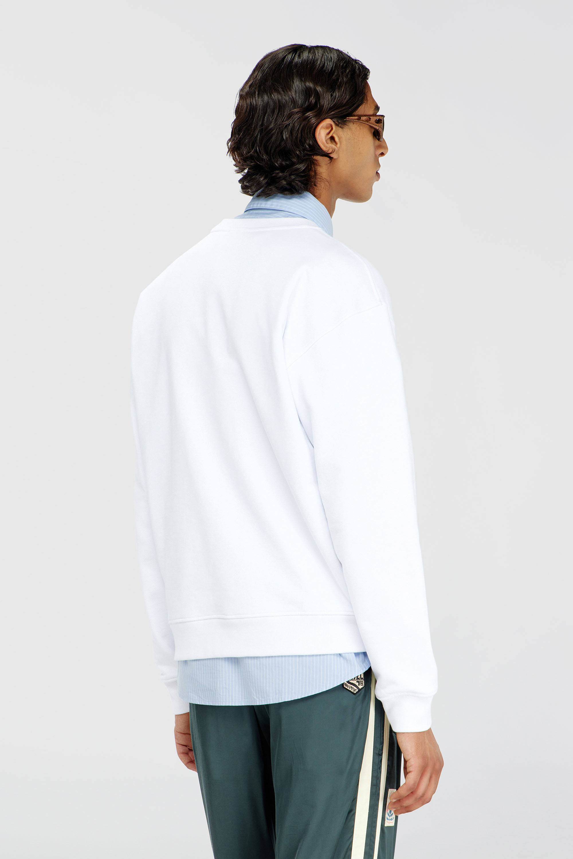 Diesel - S-NORM-AA5, Herren Baumwoll-Sweatshirt mit Mikro-Logo-Stickerei in Wei&szlig; - 4