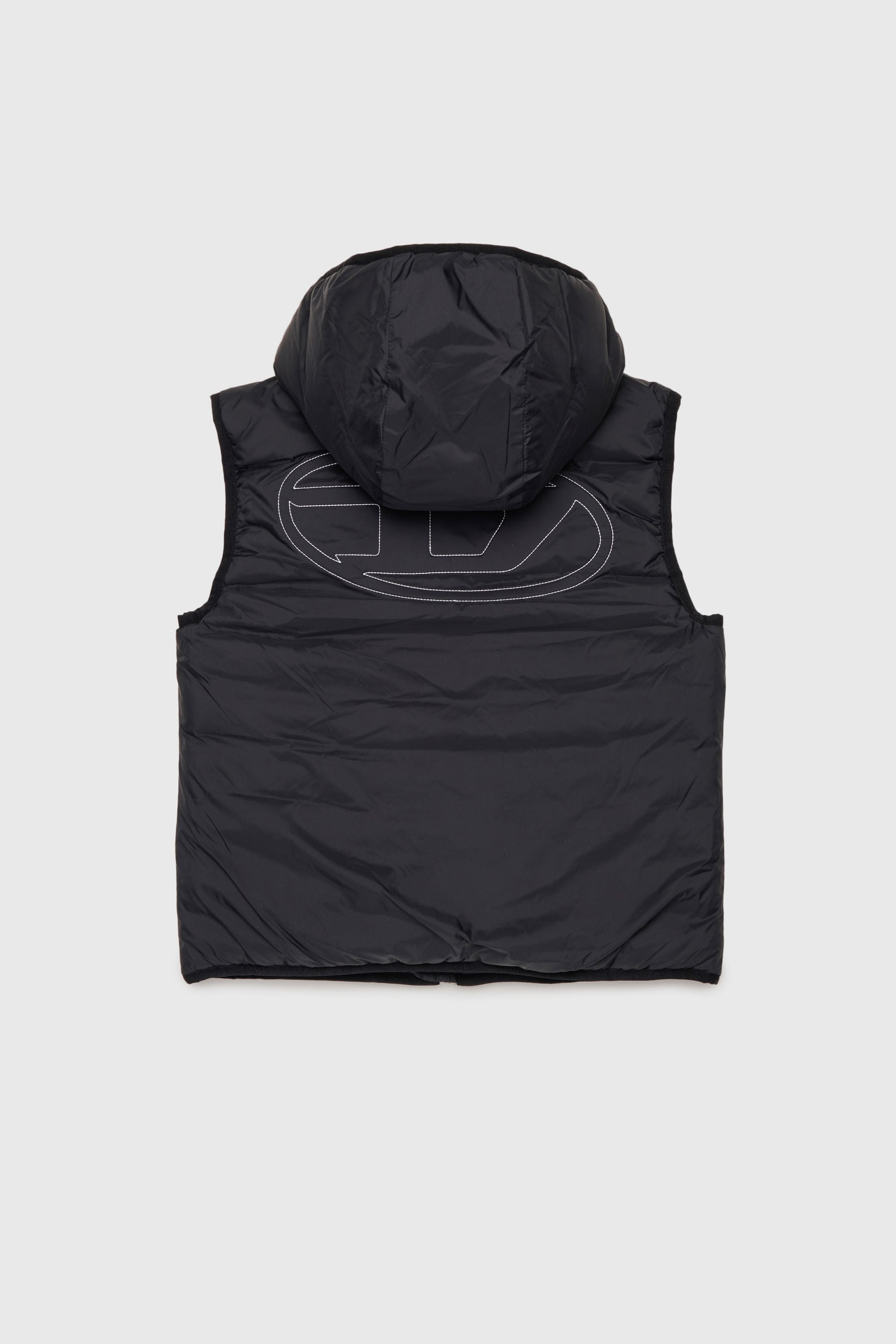 Diesel - JOSIP, Unisex Weste mit Kapuze aus wattiertem Nylon in Schwarz - 2