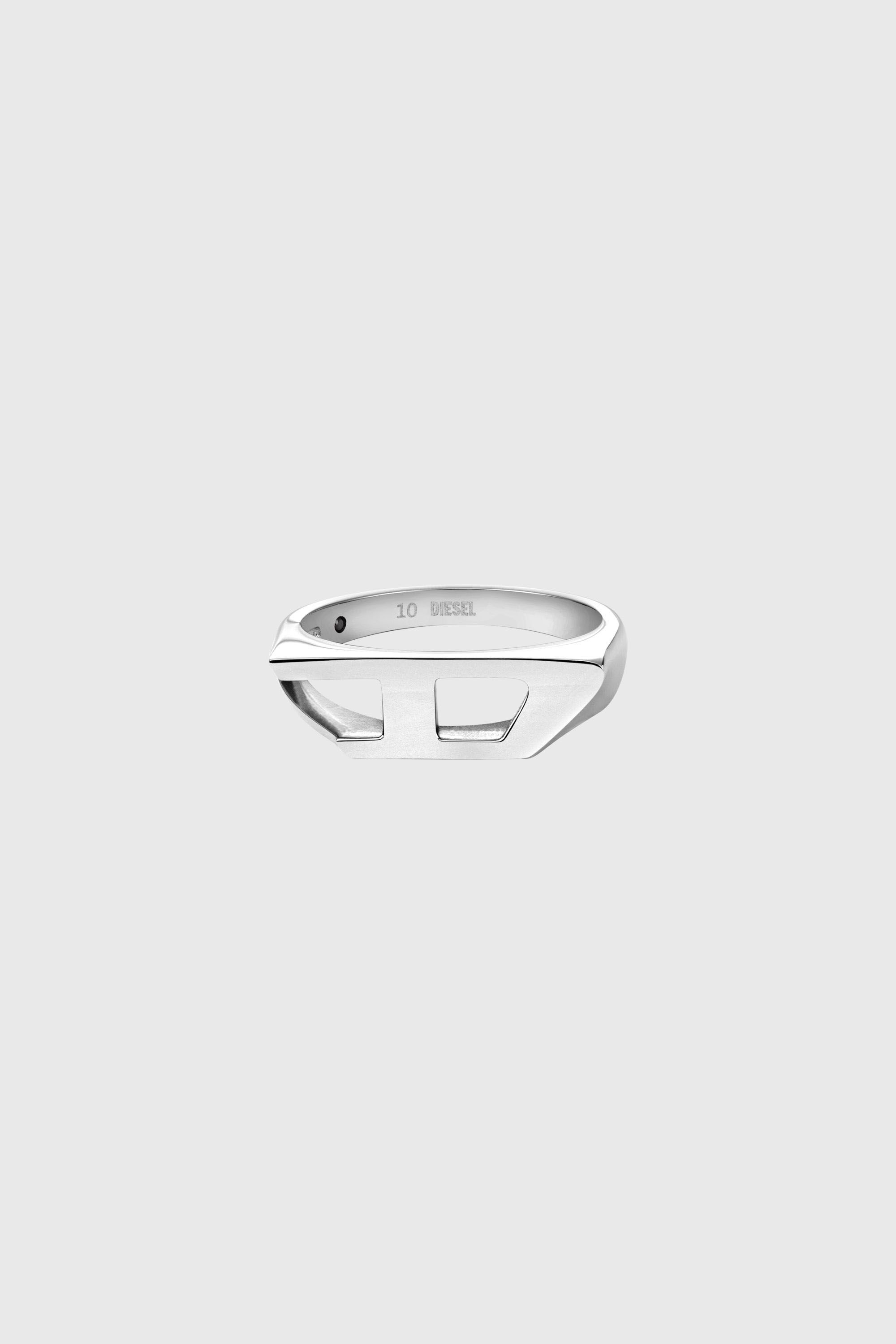 Diesel - DX1638040 JEWELLERY, Unisex Siegelring aus Edelstahl in Silber - 2