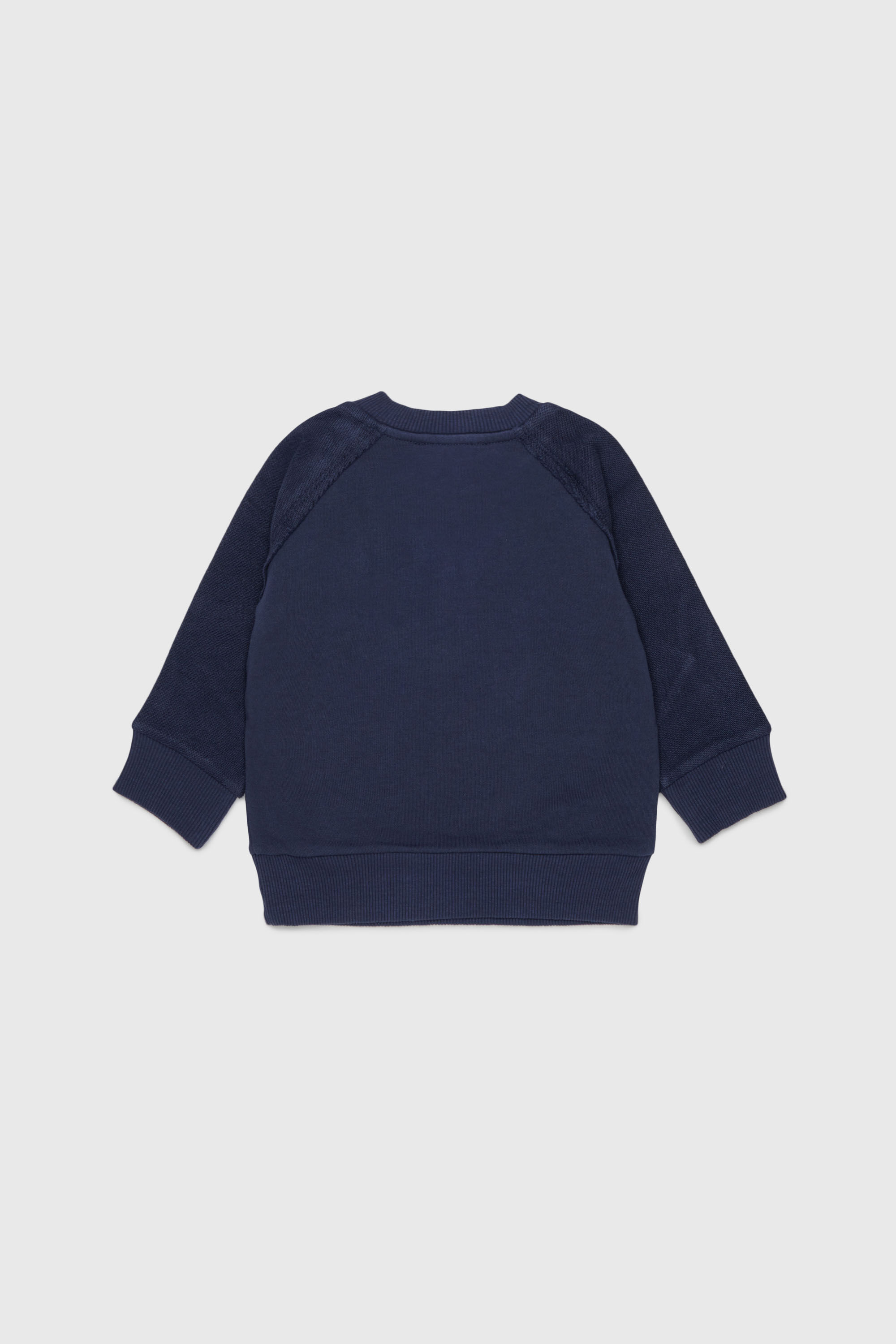 Diesel - SEANSB, Herren Baumwoll-Sweatshirt mit Logo im Frayed-Effekt in Dunkelblau - 2