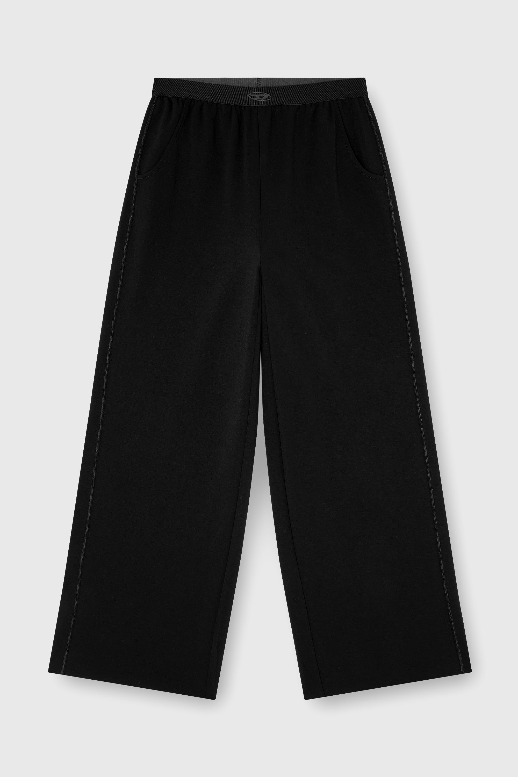 Diesel - ALYSA-UTLT, Damen Track pants aus leichtem stretch scuba in Schwarz - 2