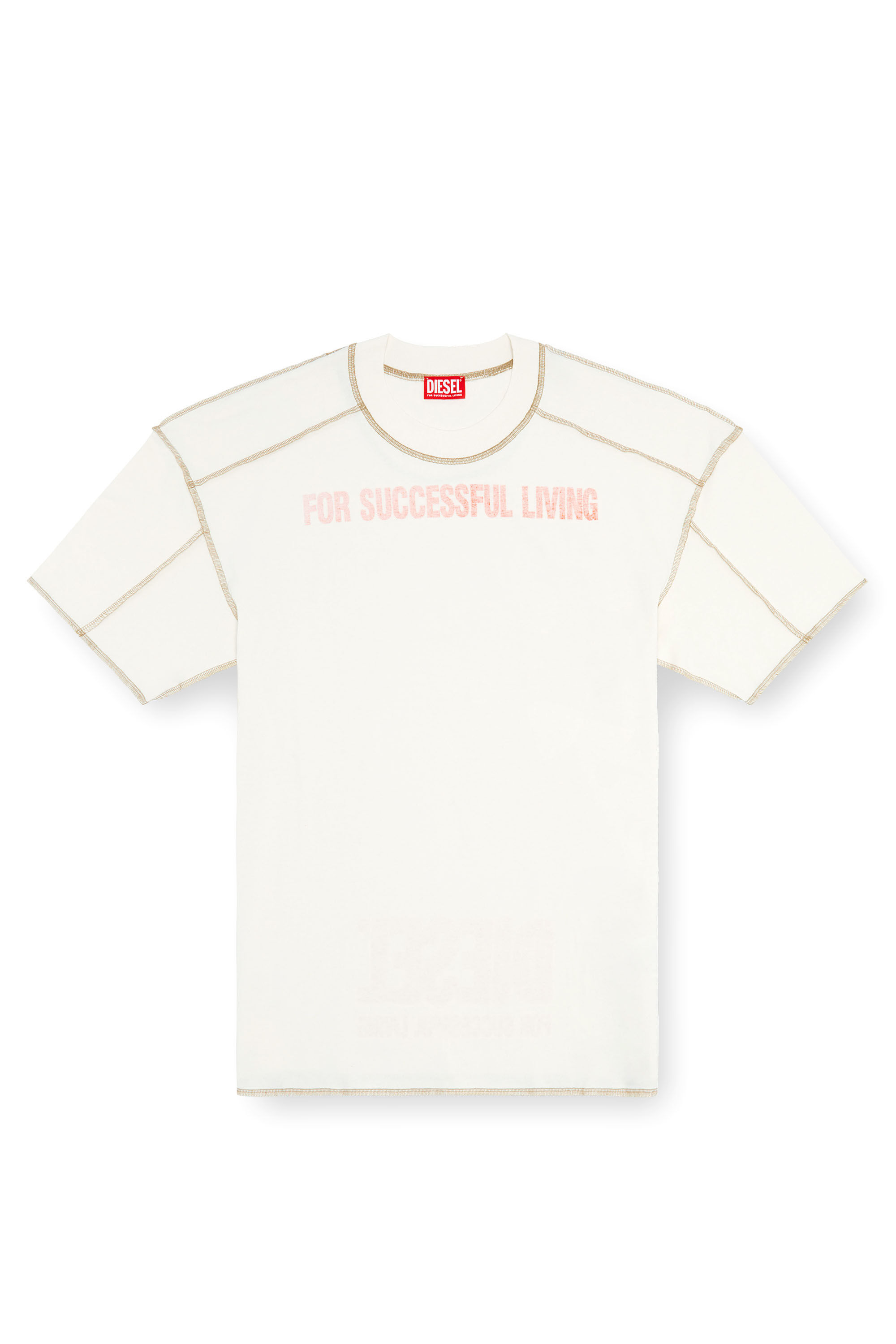 Diesel - T-CRAOR, Man T-shirt with inside-out effect in White - Image 2