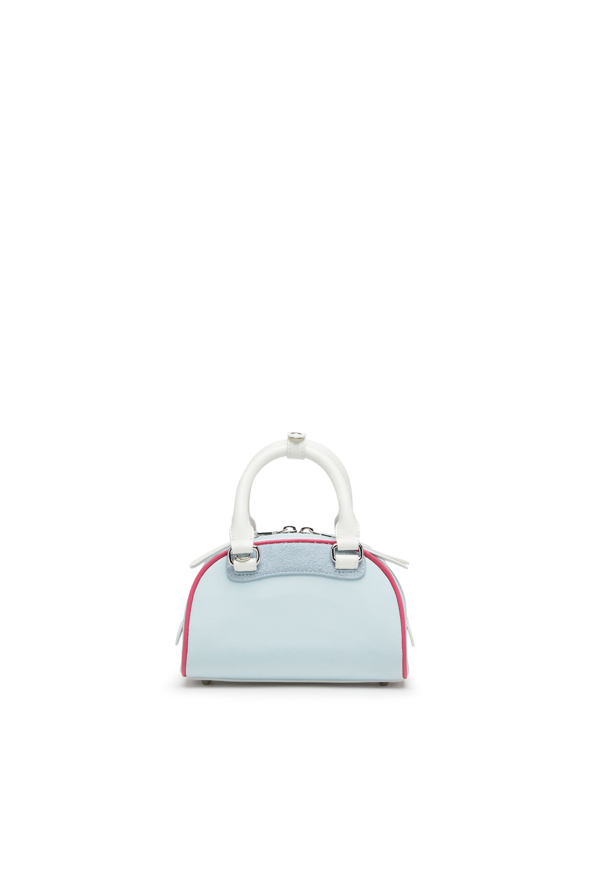 Diesel - 1DR DOME CROSSBODY, Damen Colourblock-Mini-Bowling-Tasche in Hellblau - 3