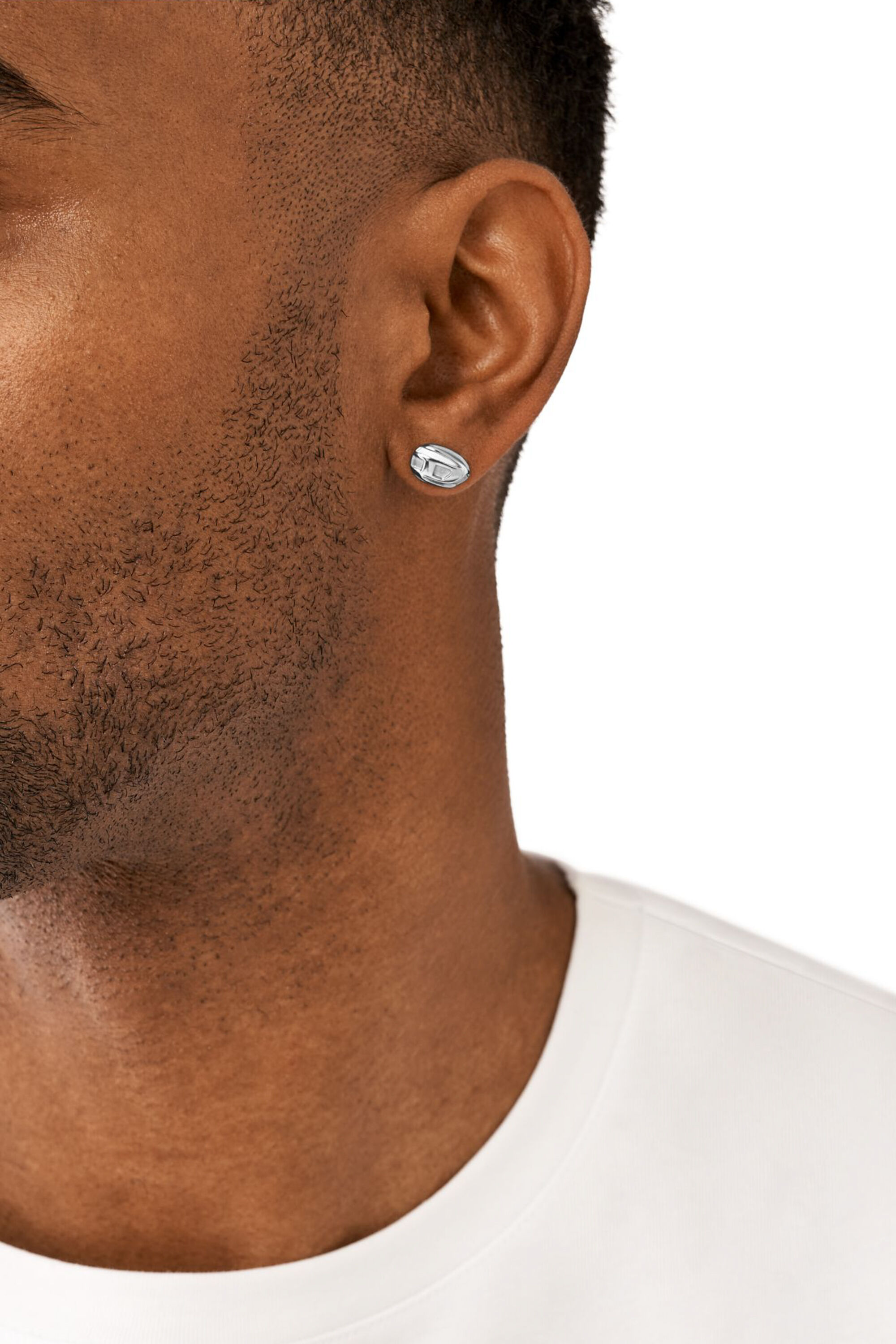 Diesel - DX1484, Unisex Ohrstecker aus Edelstahl in Silber - 3