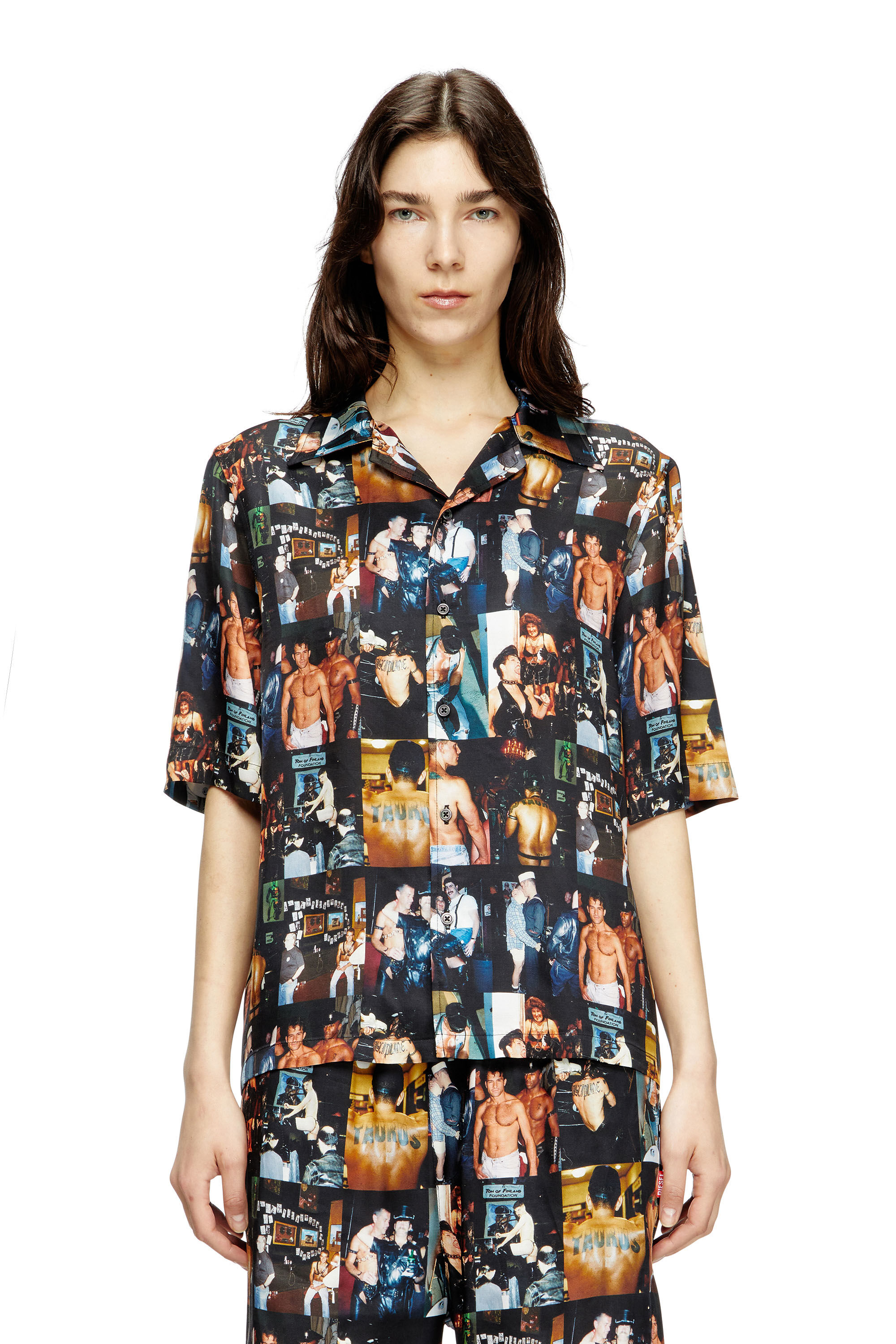 Diesel - PR-S-MEC-TOM25, Unisex Bowling-Hemd mit Grafik-Prints in Schwarz - 5