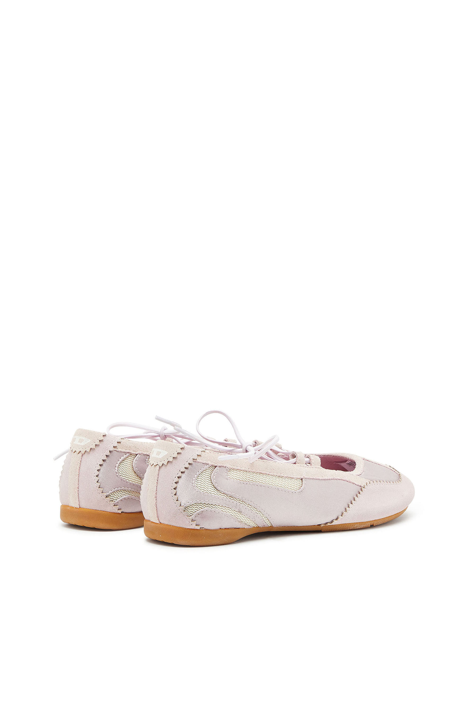 Diesel - D-MILE BALLERINA LACE UP II W, Damen D-Mile &ndash; Ballerinaschn&uuml;rschuhe aus Leder und Mesh in Rosa - 3
