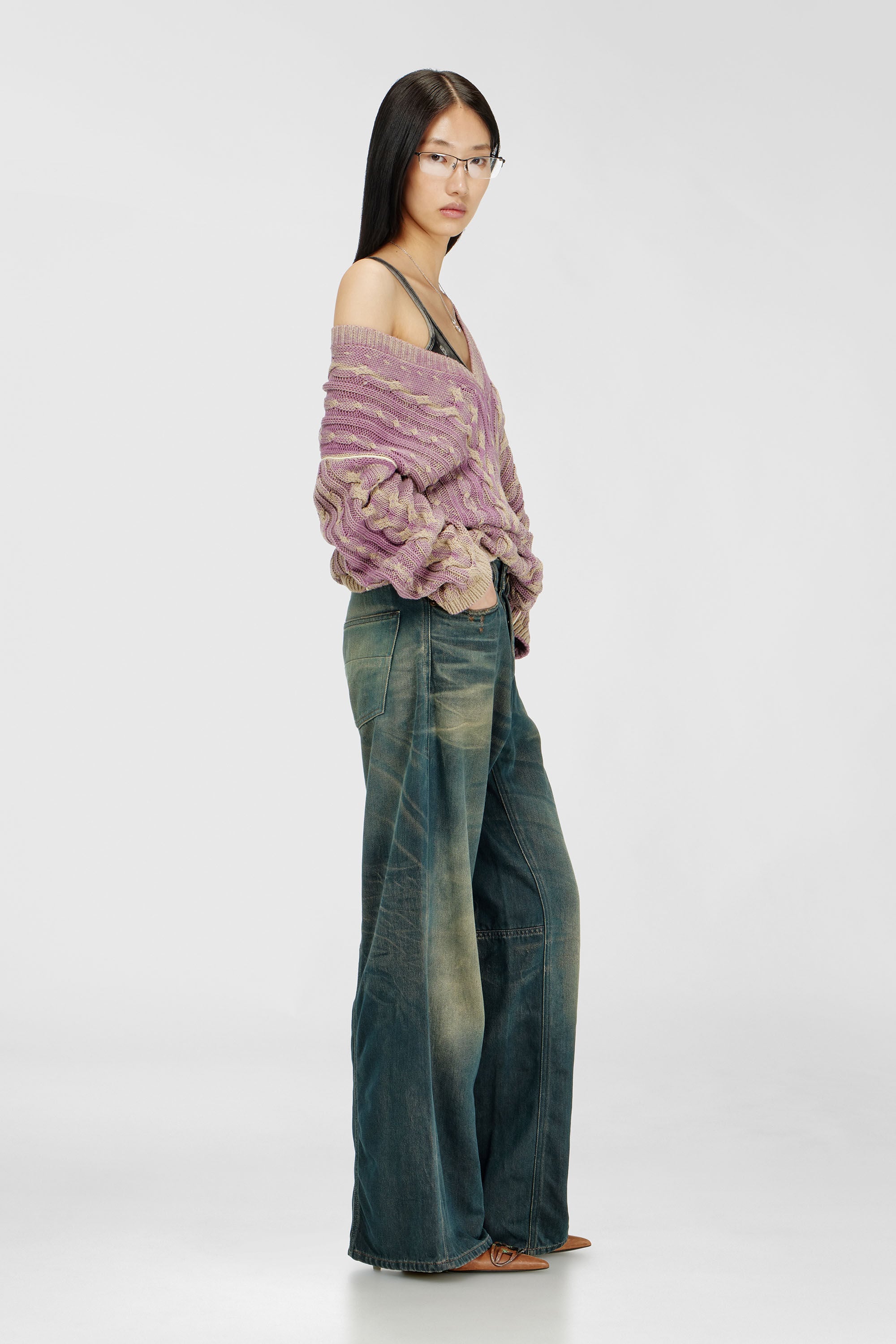 Diesel - Damen Relaxed Jeans 1996 D-Sire 09P85, Dunkelblau - 2