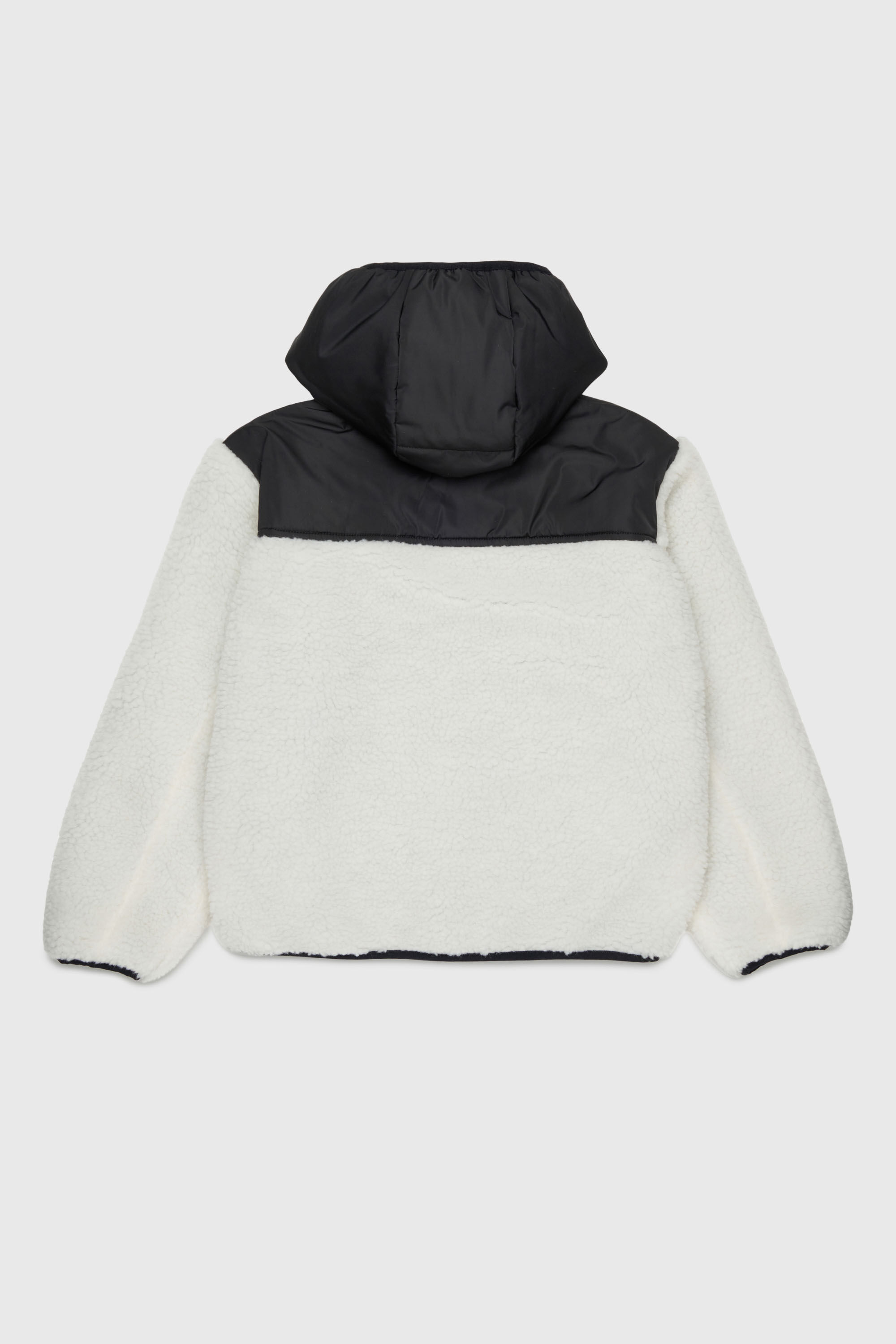 Diesel - JSHEAR, Herren Kapuzensweatjacke aus nylon und teddy-fleece in Wei&szlig; - 2