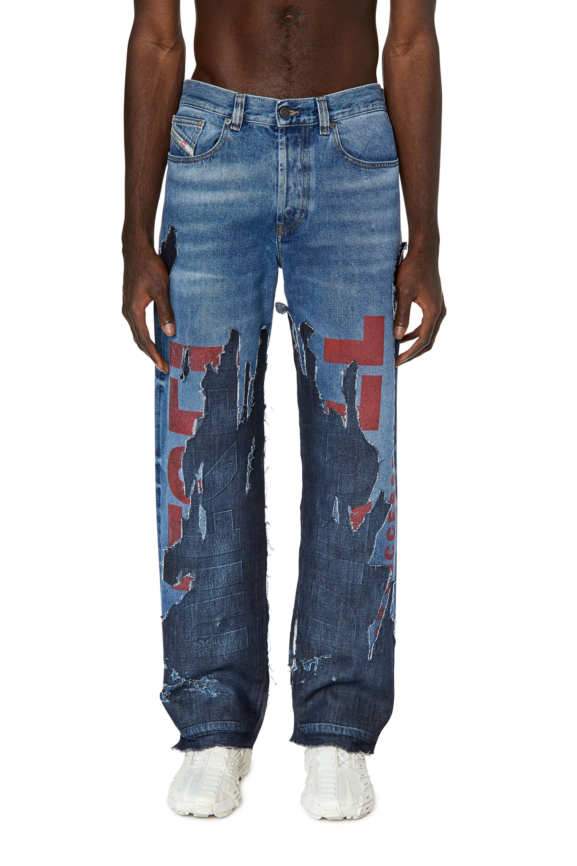 Diesel - Straight Jeans 2010 D-Macs 09G77, Mittelblau - Image 3