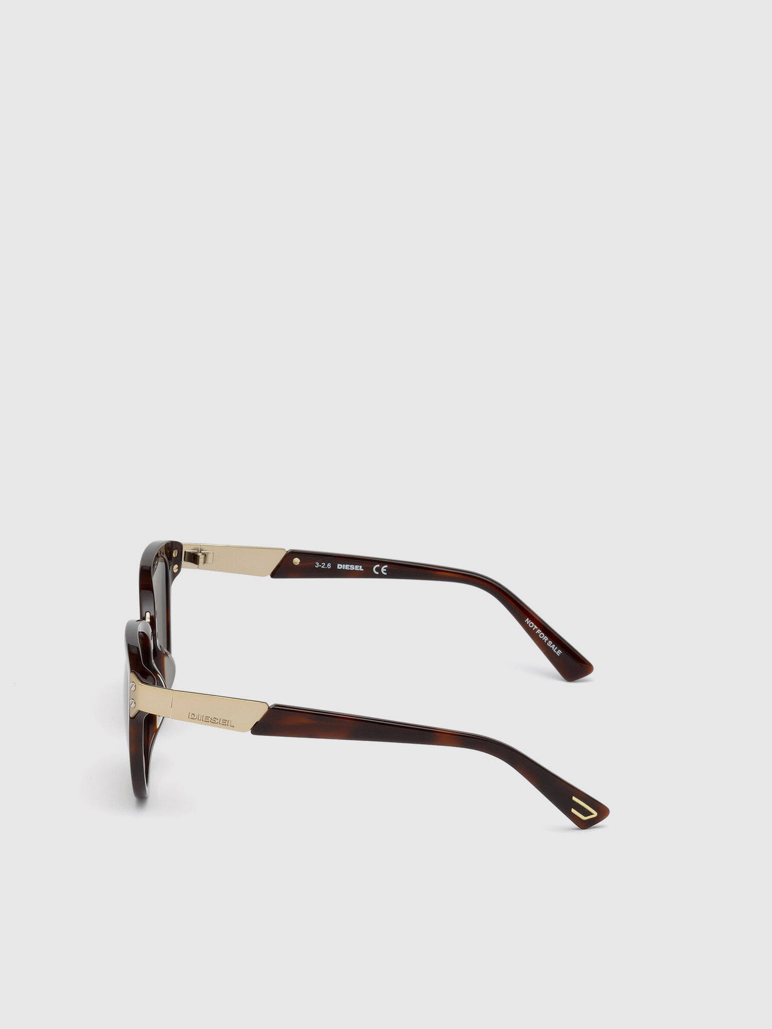 Diesel - DL0234, Damen Diesel-typische Sonnenbrille mit Metallakzenten in Braun - 3