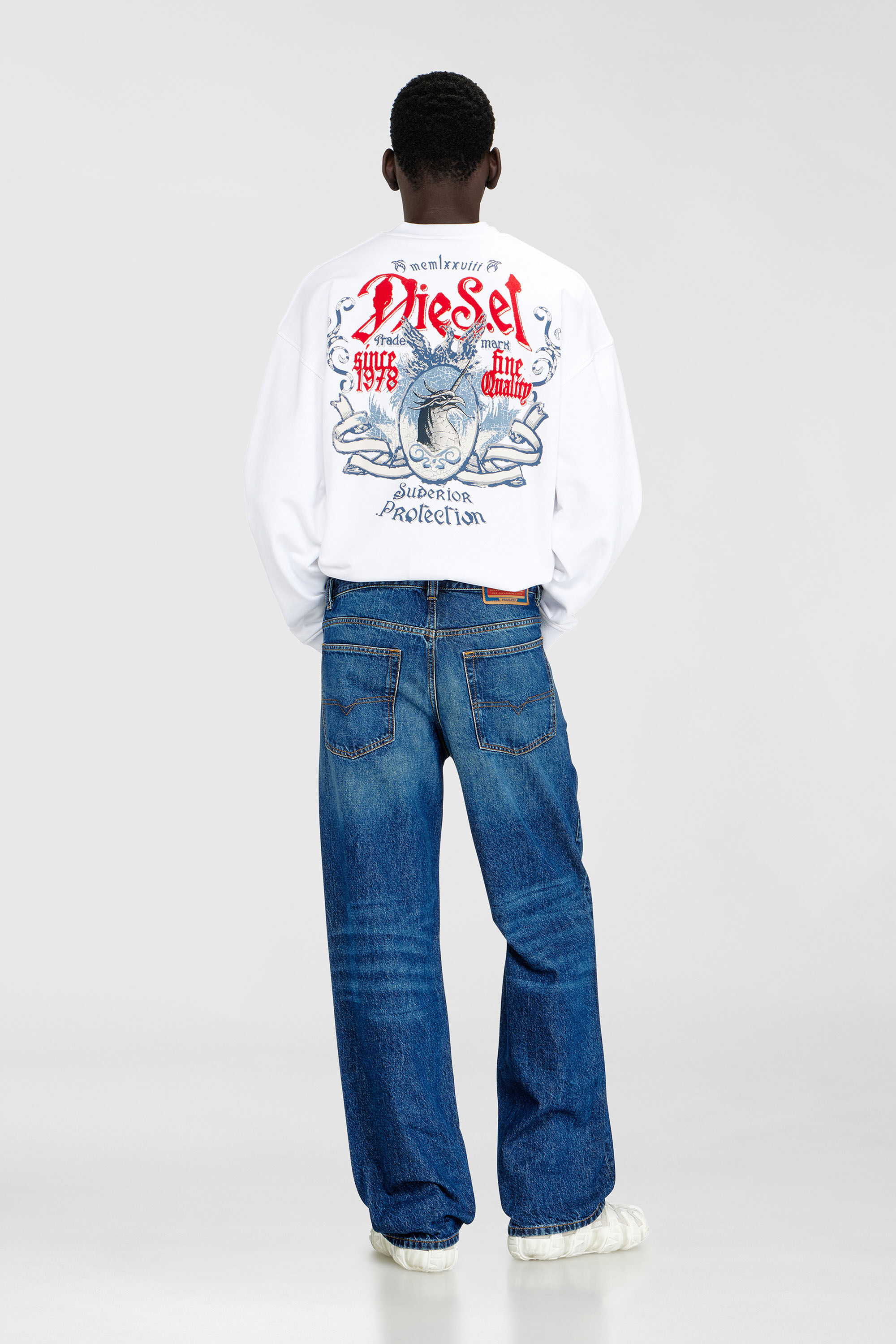 Diesel - Herren Relaxed Jeans 2001 D-Macro 09I27, Mittelblau - 2