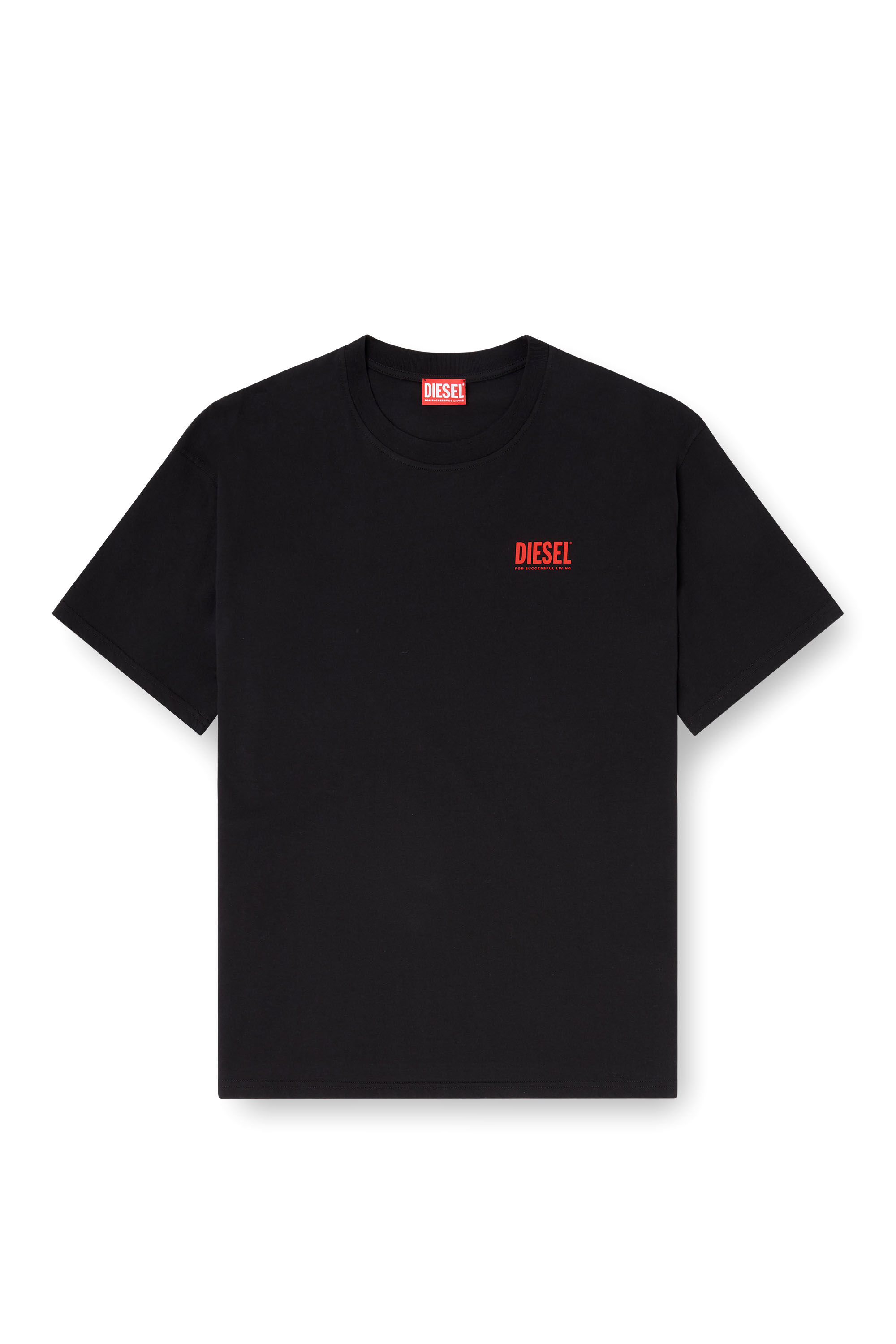 Diesel - T-BOXT-BISK, Herren Baumwoll-T-Shirt mit Diesel-Biscotto-Print in Schwarz - 2