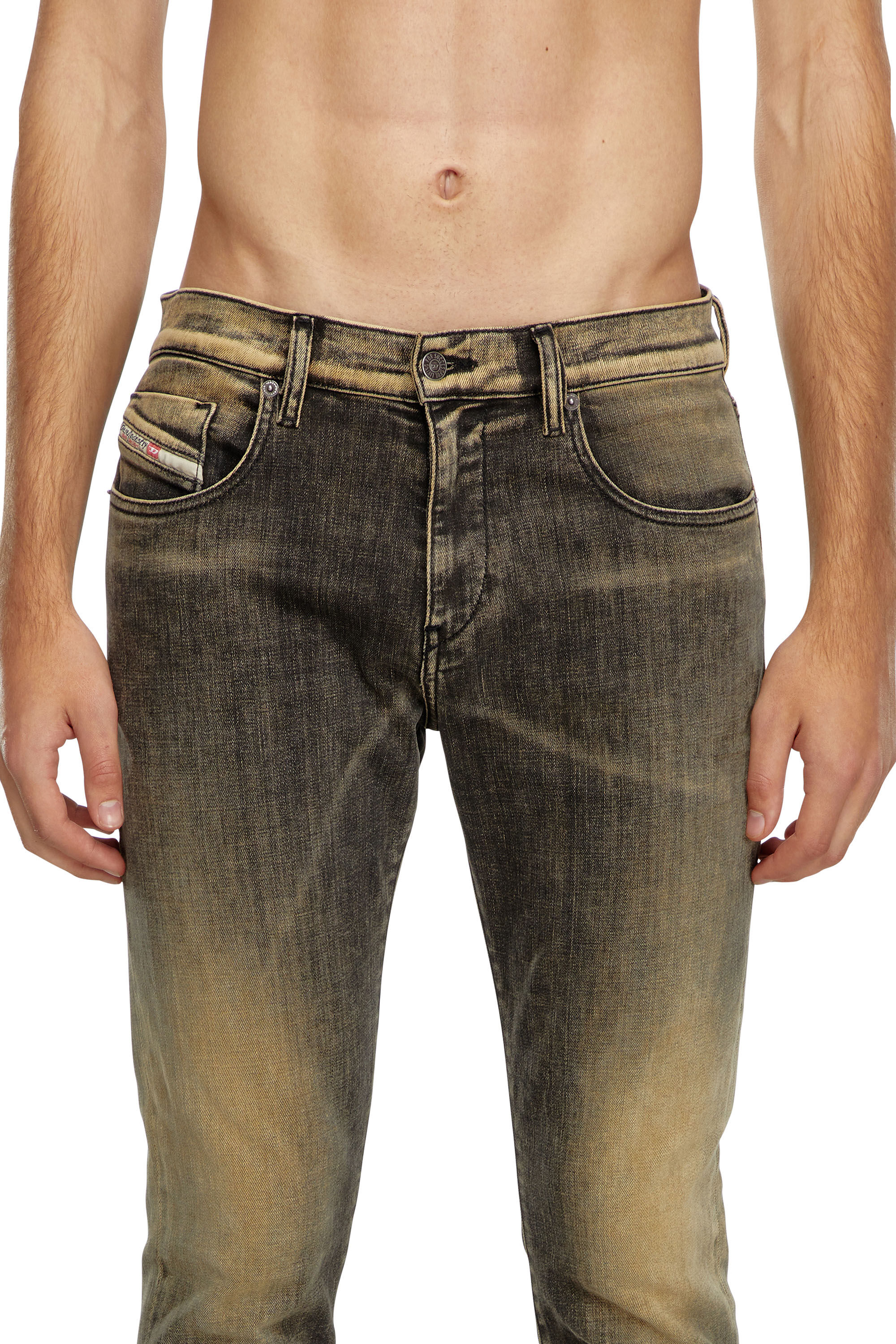 Diesel - Herren Slim Jeans 2019 D-Strukt 09J48, Schwarz/Beige - Image 5