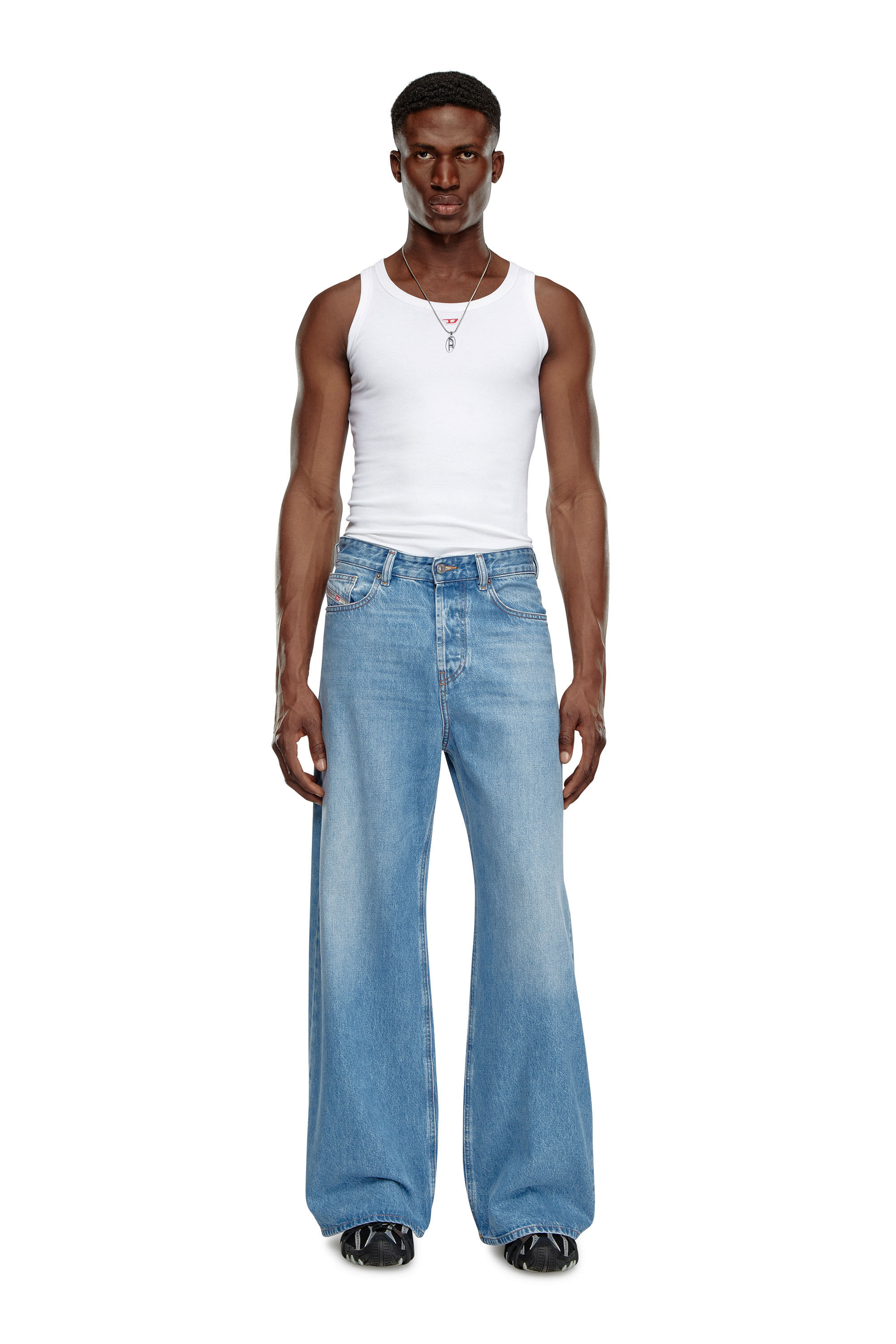 パンツ DIESEL Relaxed Jeans 1996 D-sire Damen Relaxed Jeans | Schwarz/Dunkelgrau | Diesel 1996 D-Sire