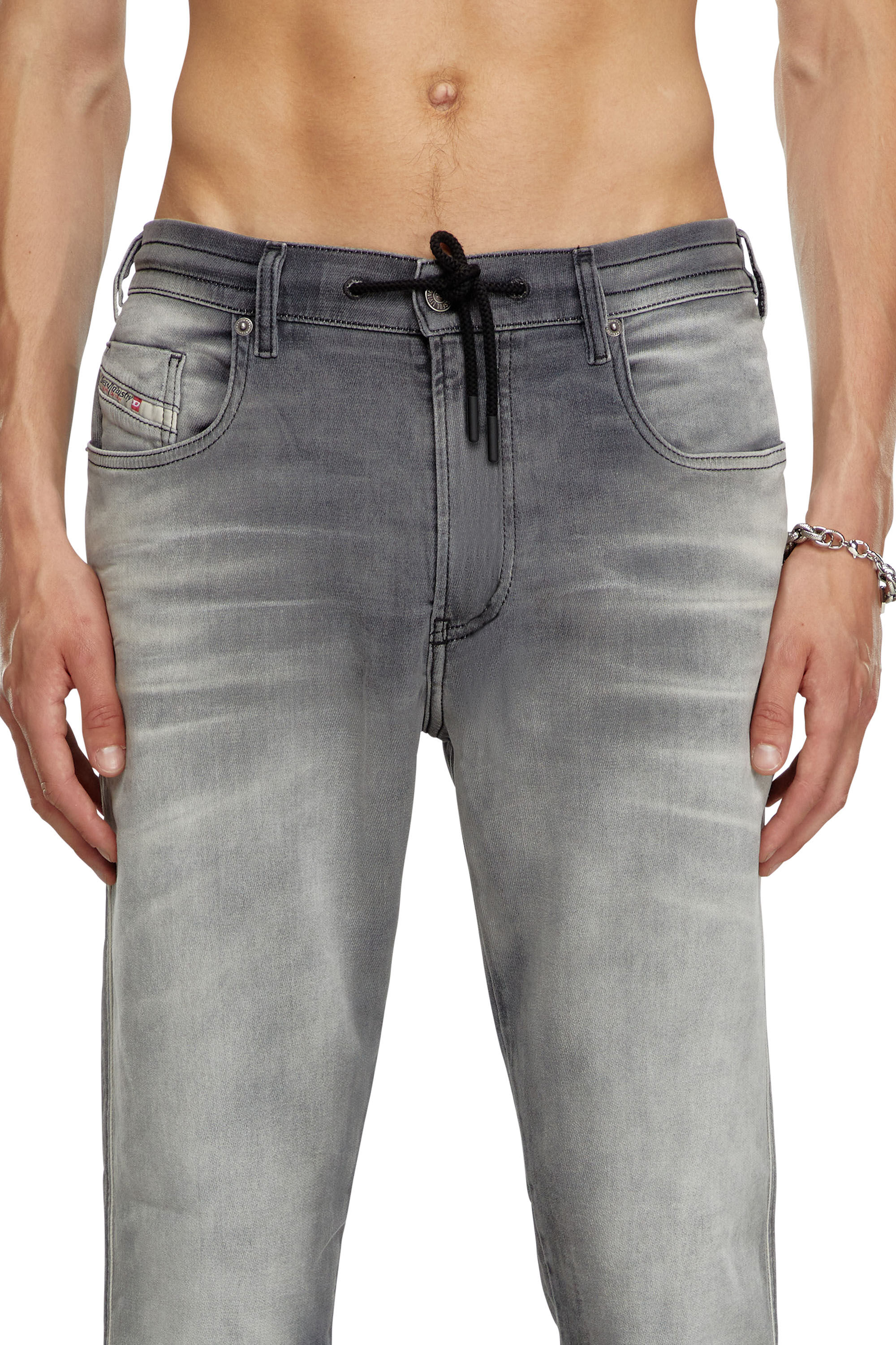 Diesel - Herren Slim 2060 D-Strukt Joggjeans® 068LR, Dunkelgrau - Image 5