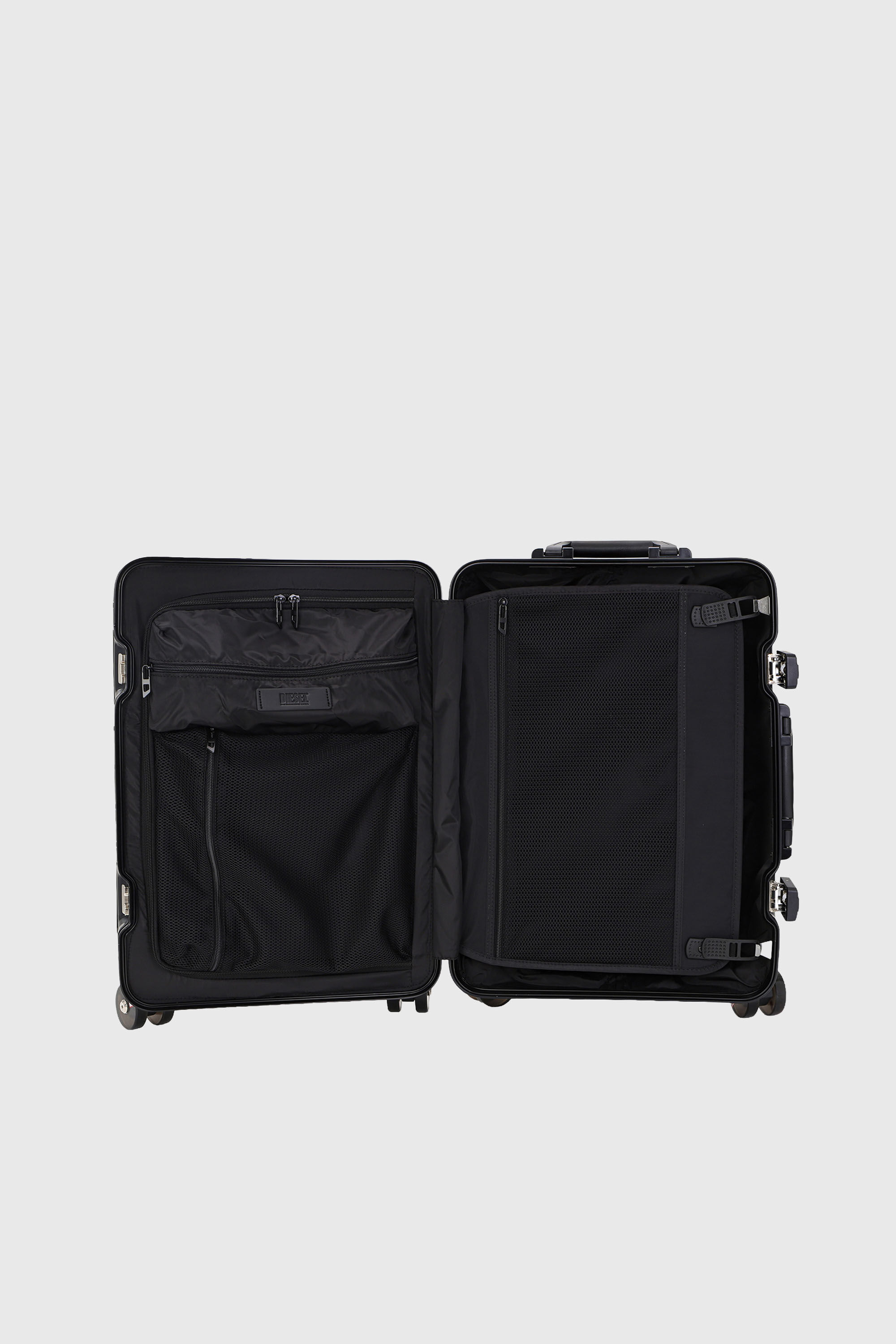 Diesel - DIESEL ALUMINUM TROLLEY- DSL002, Unisex Koffer aus Aluminium Gr&ouml;&szlig;e S in Schwarz - 3