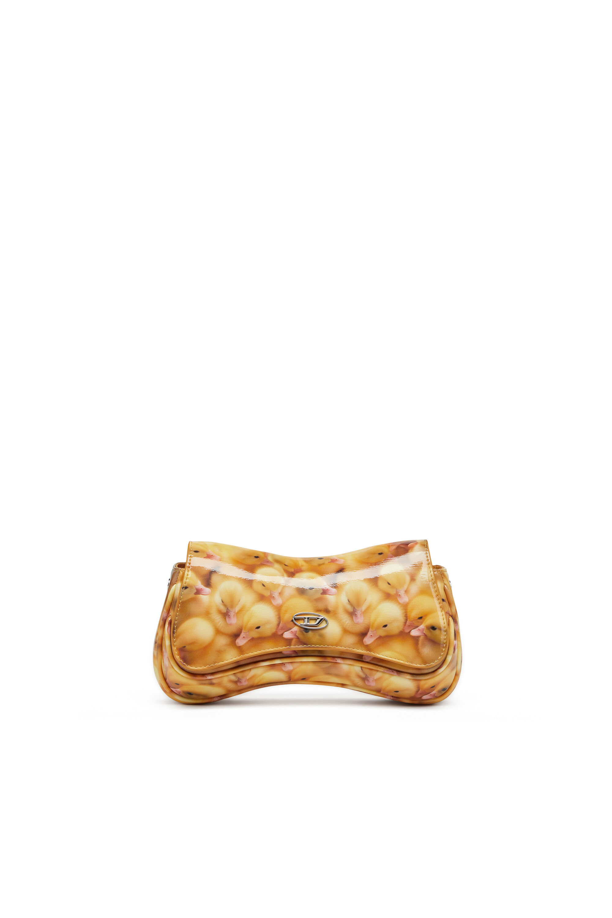 Diesel - PLAY CLUTCH, Damen Play-Glänzende Clutch mit Print in Gelb - 1
