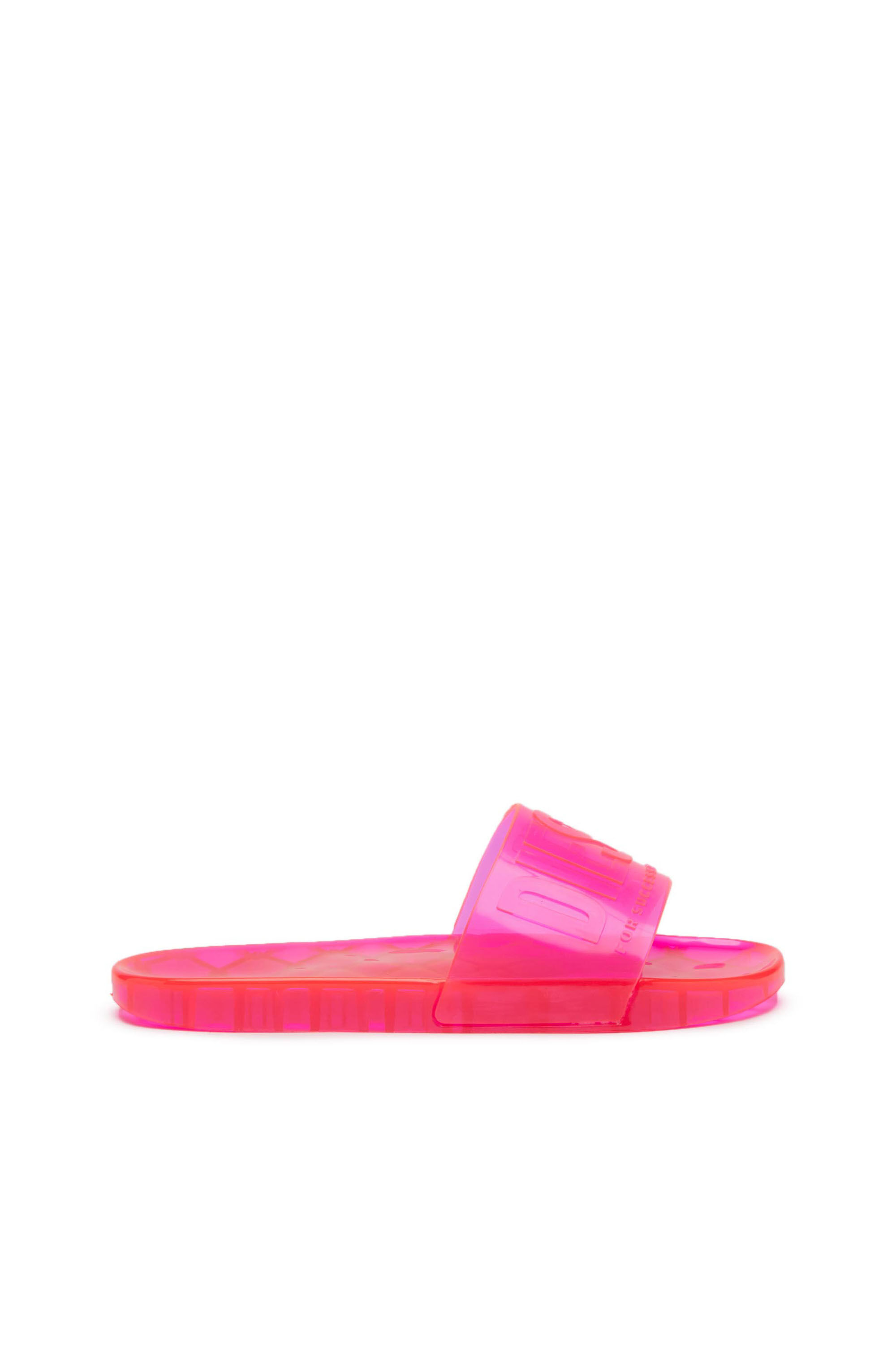 Pink neon slides 2025