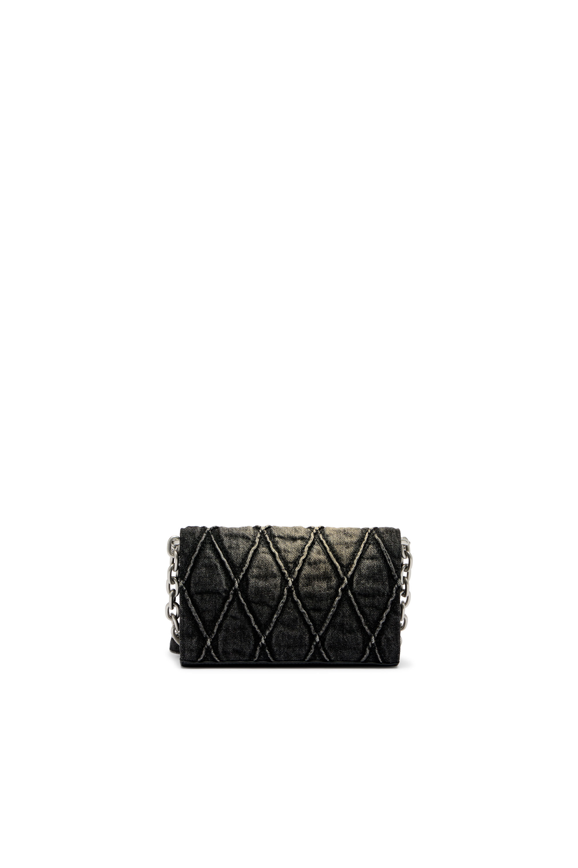 Women's Wallet purse in argyle quilted denim | Black | Diesel
