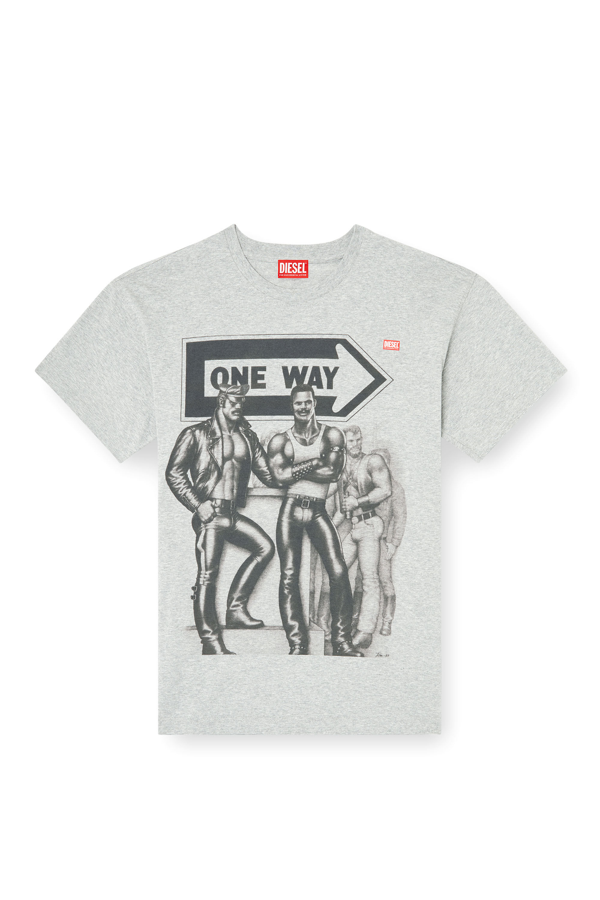 Diesel - PR-T-NORM-TOM25, Unisex T-Shirt mit Grafik-Print in Grau - 2