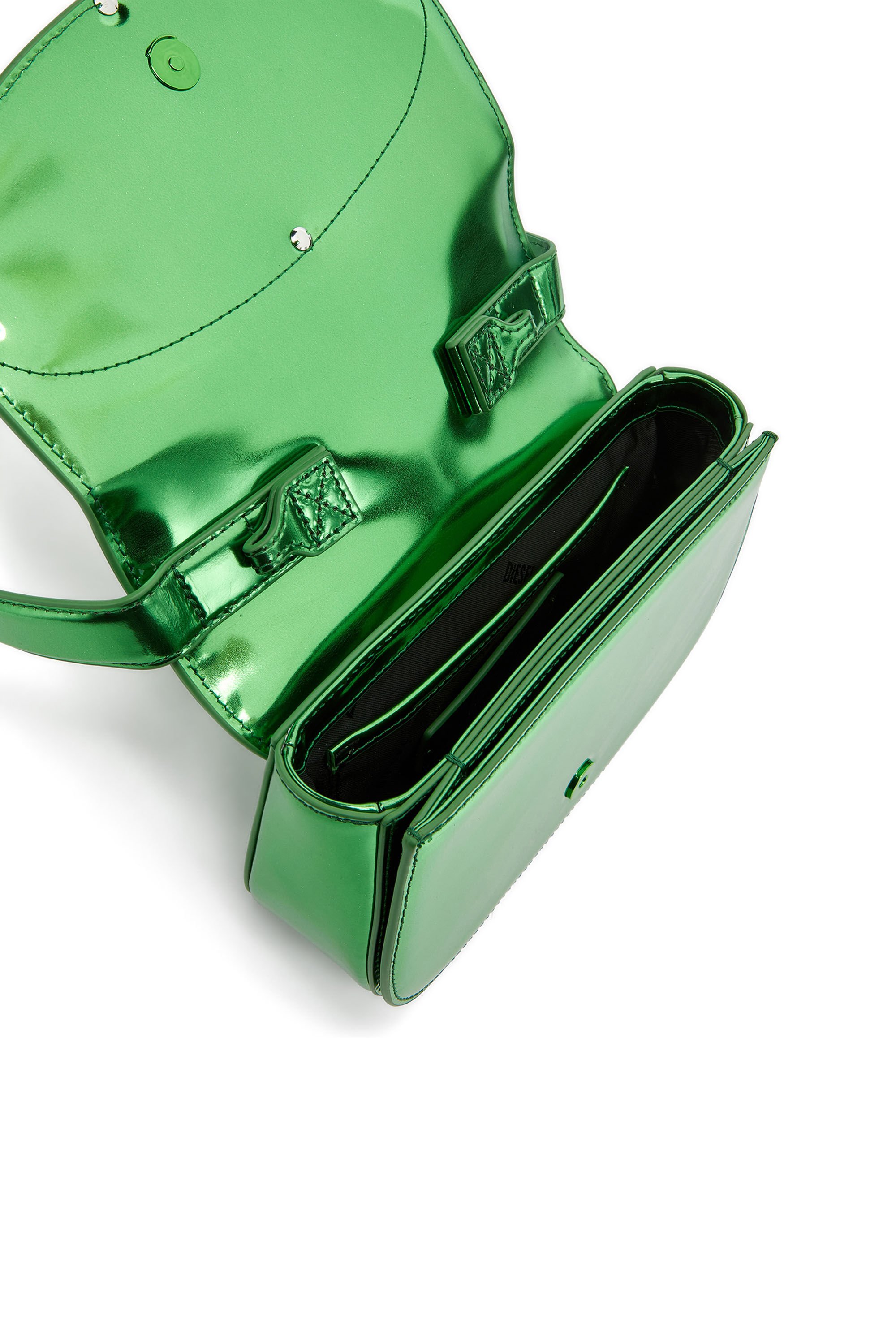 Diesel - 1DR, Damen 1DR-Ikonische Schultertasche aus Spiegel-Leder in Grün - Image 5