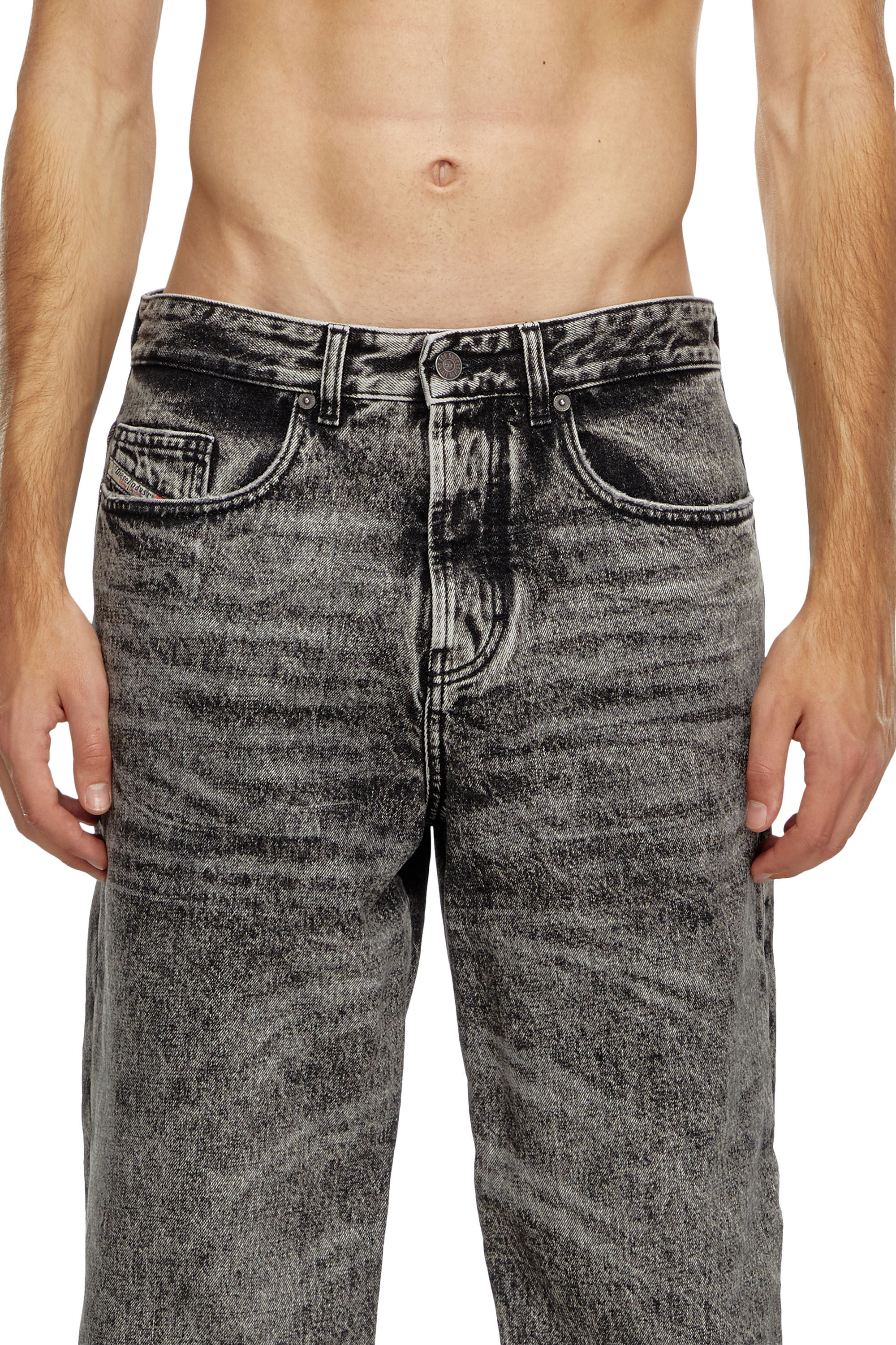 Diesel - Herren Regular Jeans D-Malon 0CBDE, Schwarz/Dunkelgrau - 5