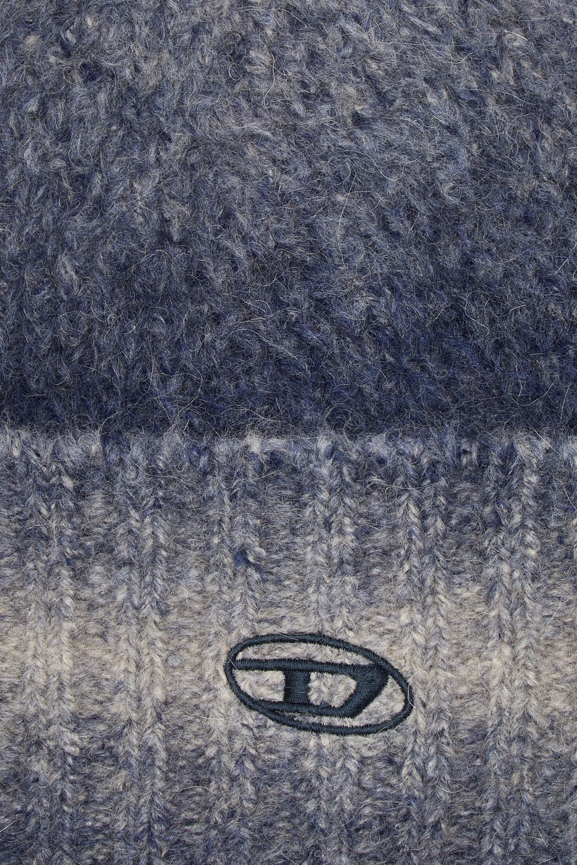 Diesel - K-PELO, Unisex Alpaca beanie with Oval D embroidery in Blue - Image 3
