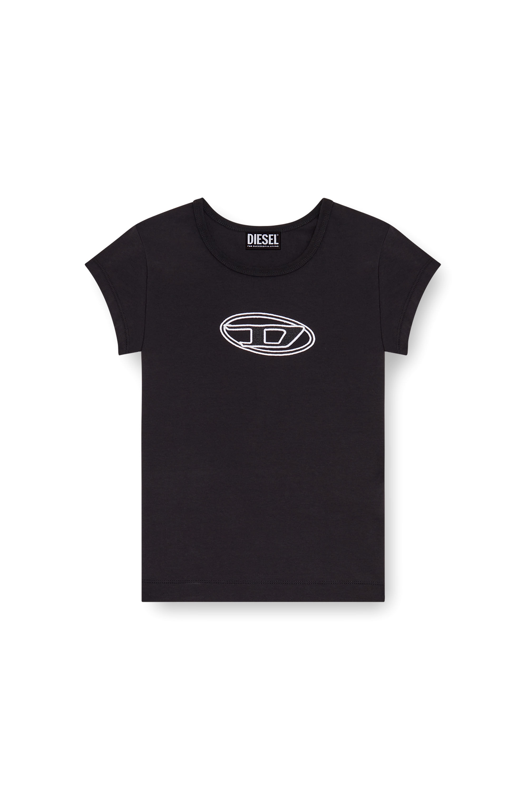 Diesel - T-ANGIE, Damen T-Shirt mit Cutout-Logo in Bunt - Image 2