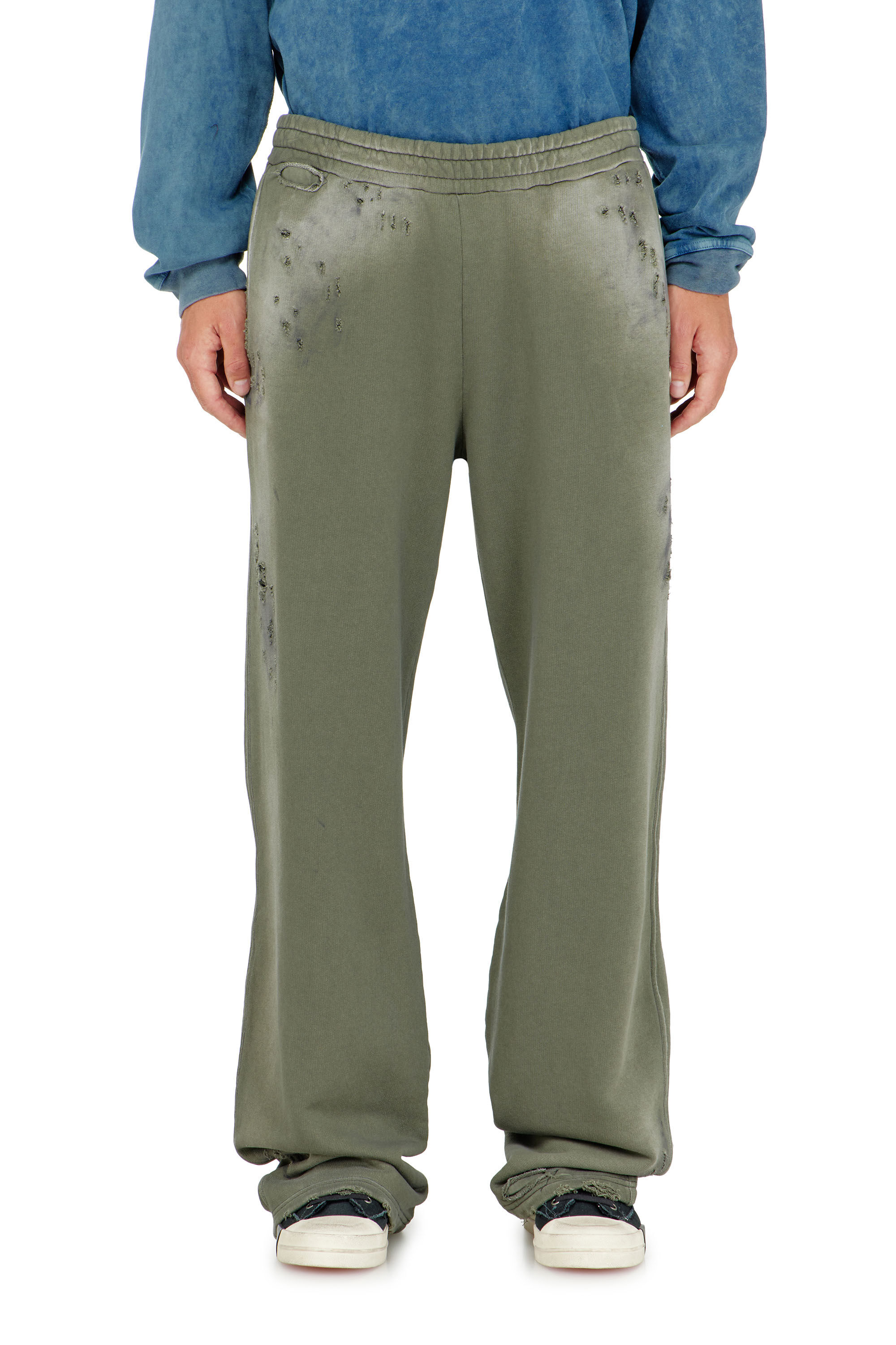 Diesel - P-KEITH, Herren Sweatpants aus Baumwolle mit destroyed look in null - 2