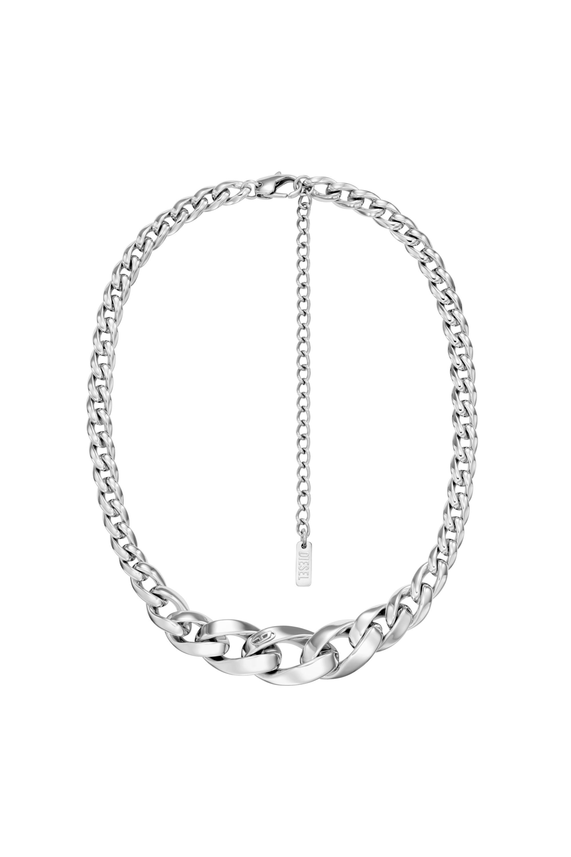 Diesel - DX1720040, Unisex Kettenhalskette aus Edelstahl in Silber - 1