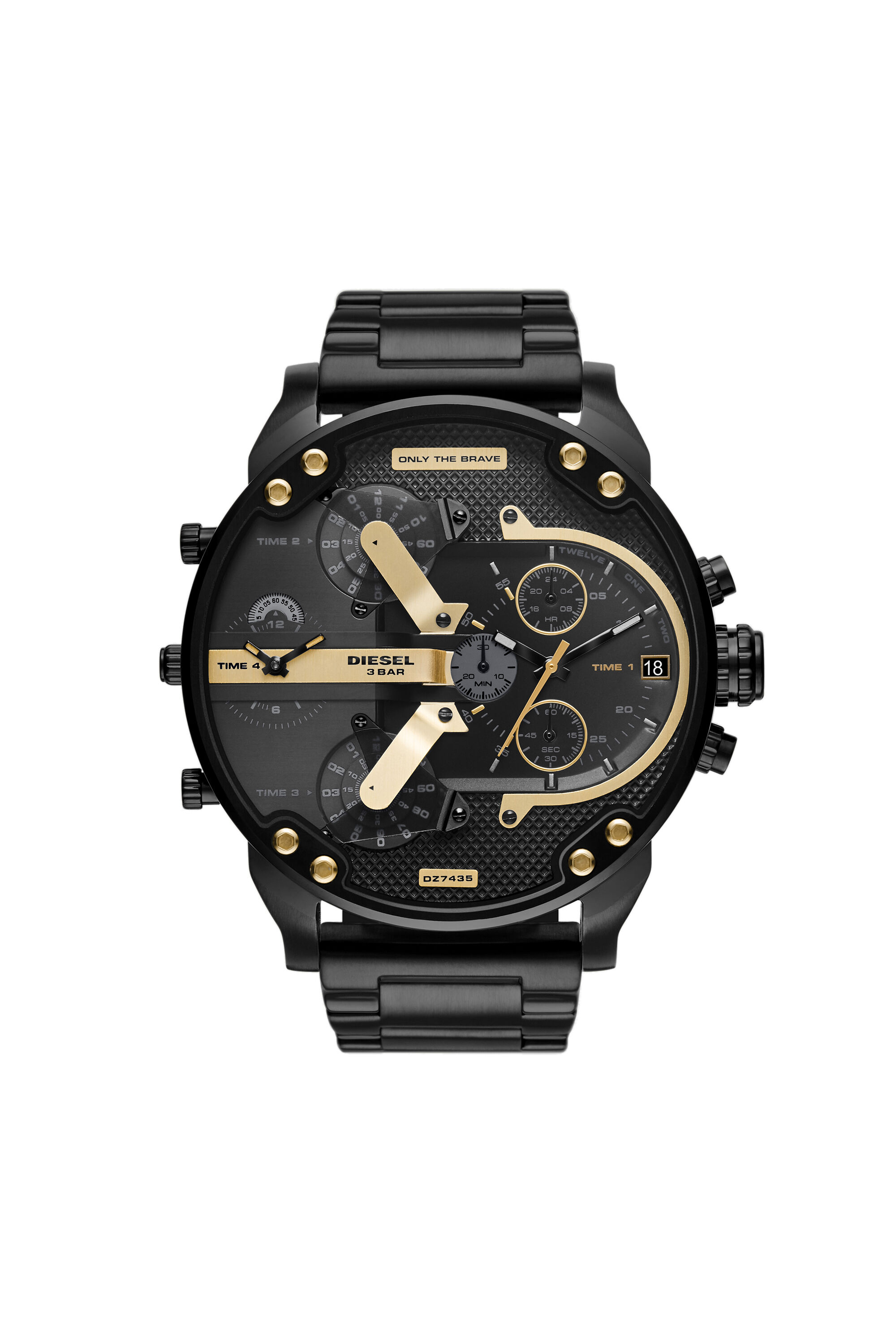 DZ7435: Men's black and gold wristwatch | Diesel Mr. Daddy 2.0