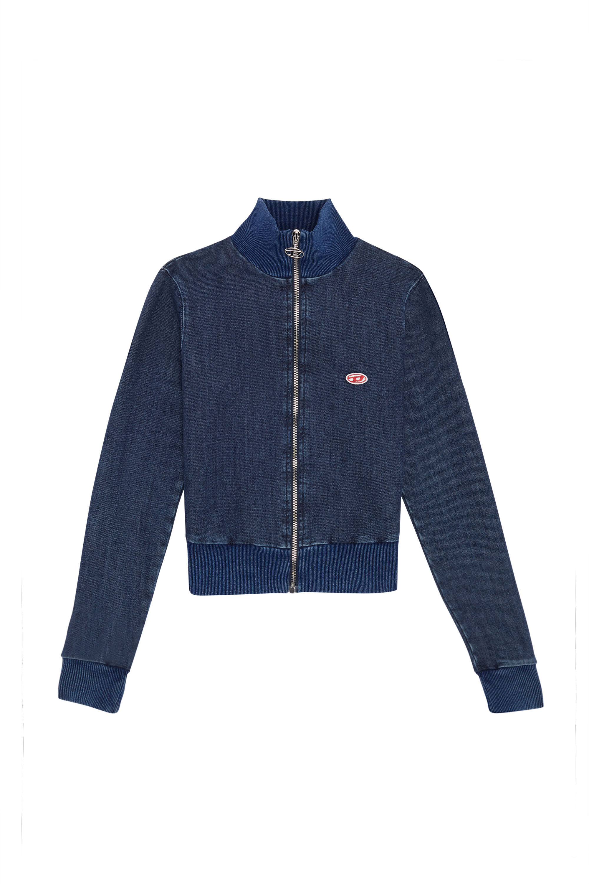 Diesel - D-EMY TRACK DENIM SWEATSHIRT, Dunkelblau - Image 2
