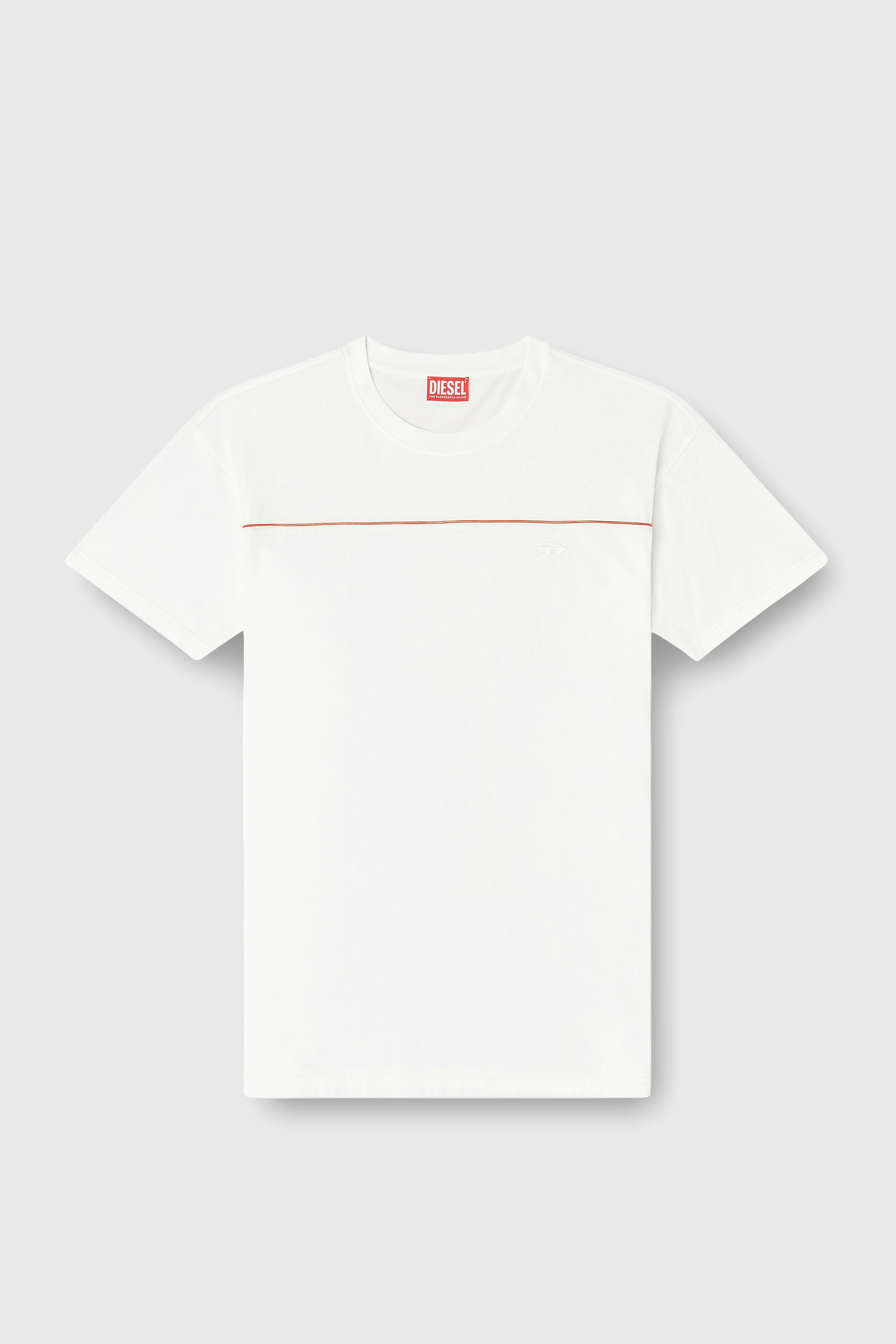 Diesel - T-NORM-PIPING, Herren T-Shirt mit kontrastierenden Paspeln in Wei&szlig; - 2