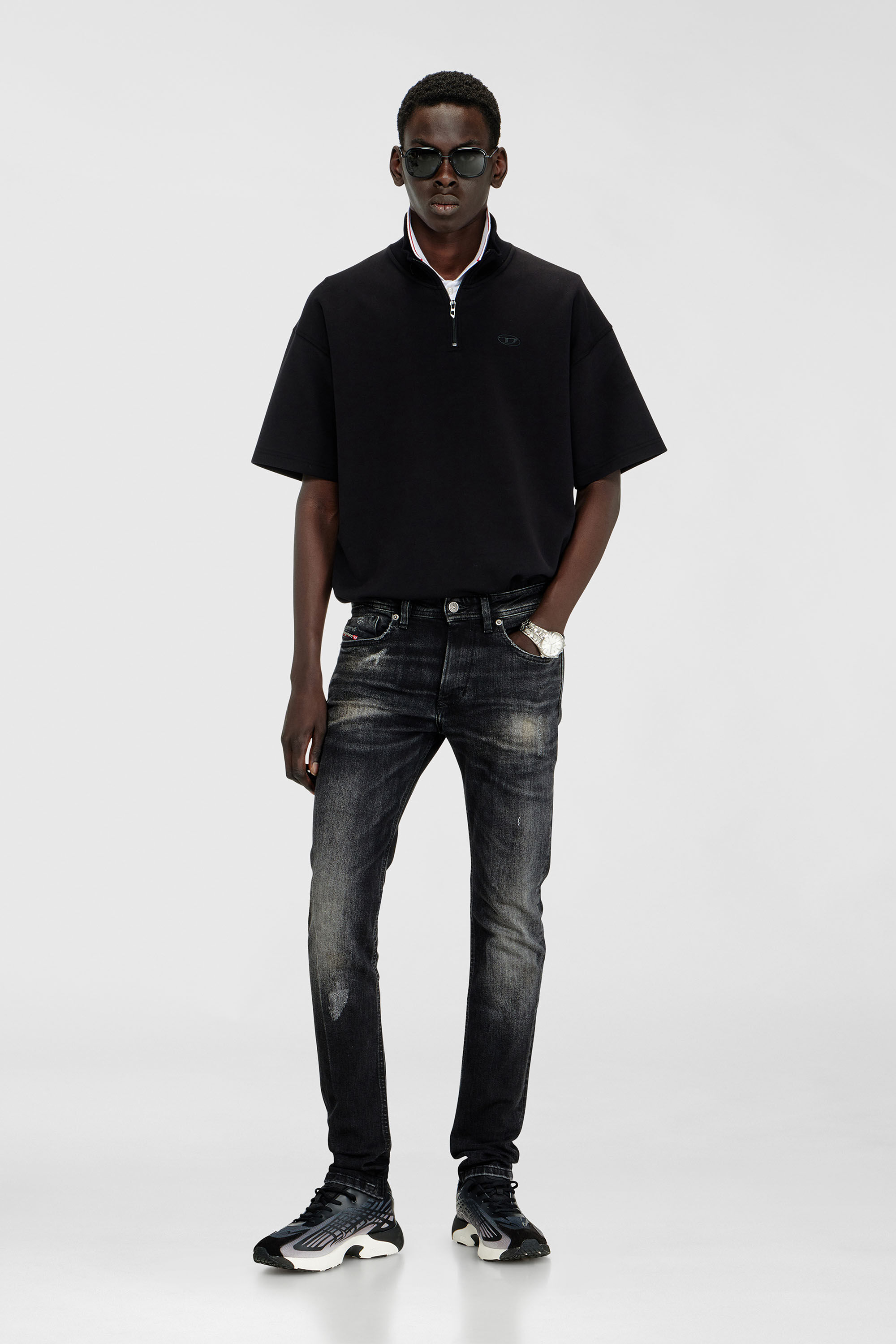 Diesel - Herren Skinny Jeans 1979 Sleenker 0DBDP, Schwarz/Dunkelgrau - 1