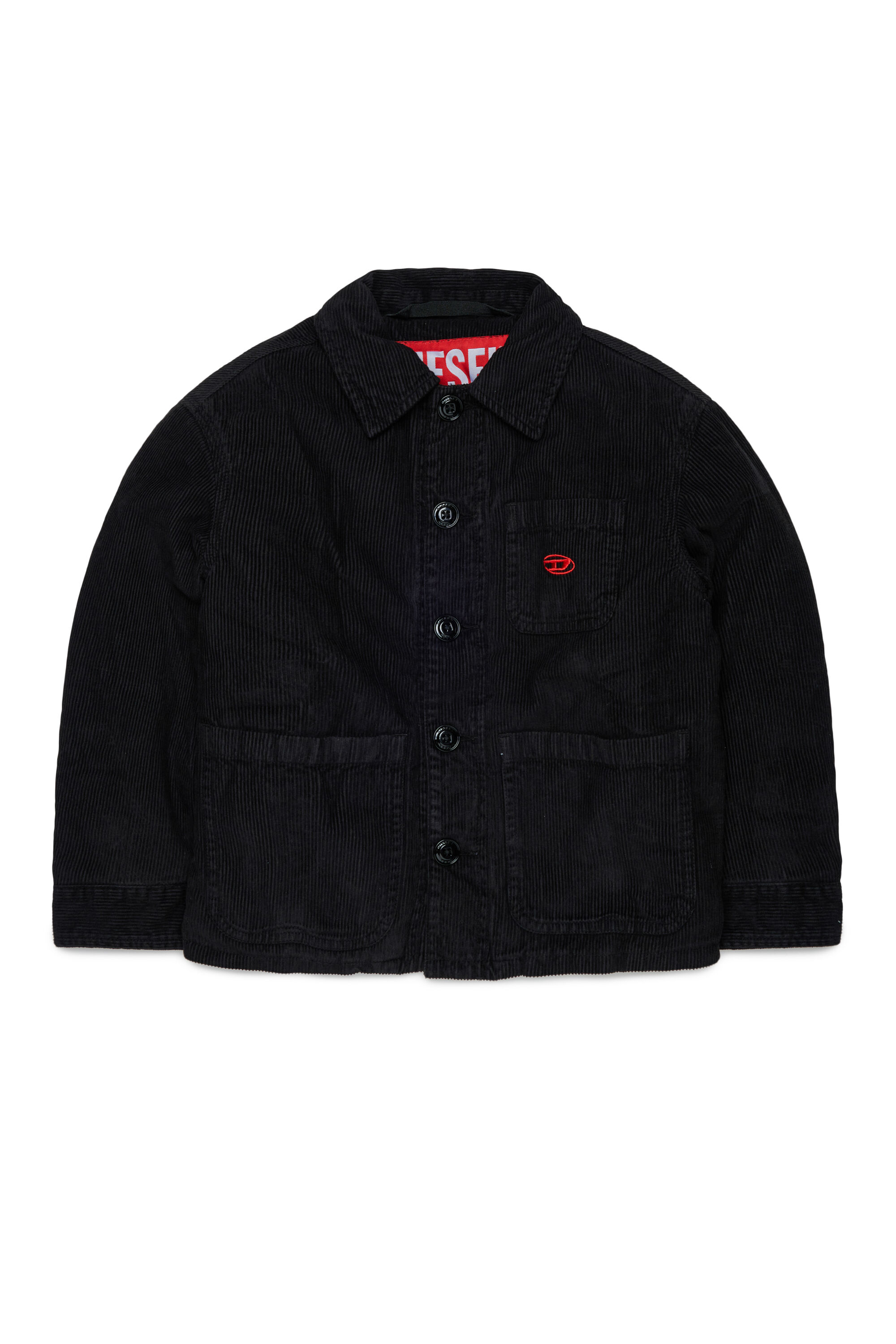 Diesel - JMILL, Herren Corduroy shirt jacket in Schwarz - 1
