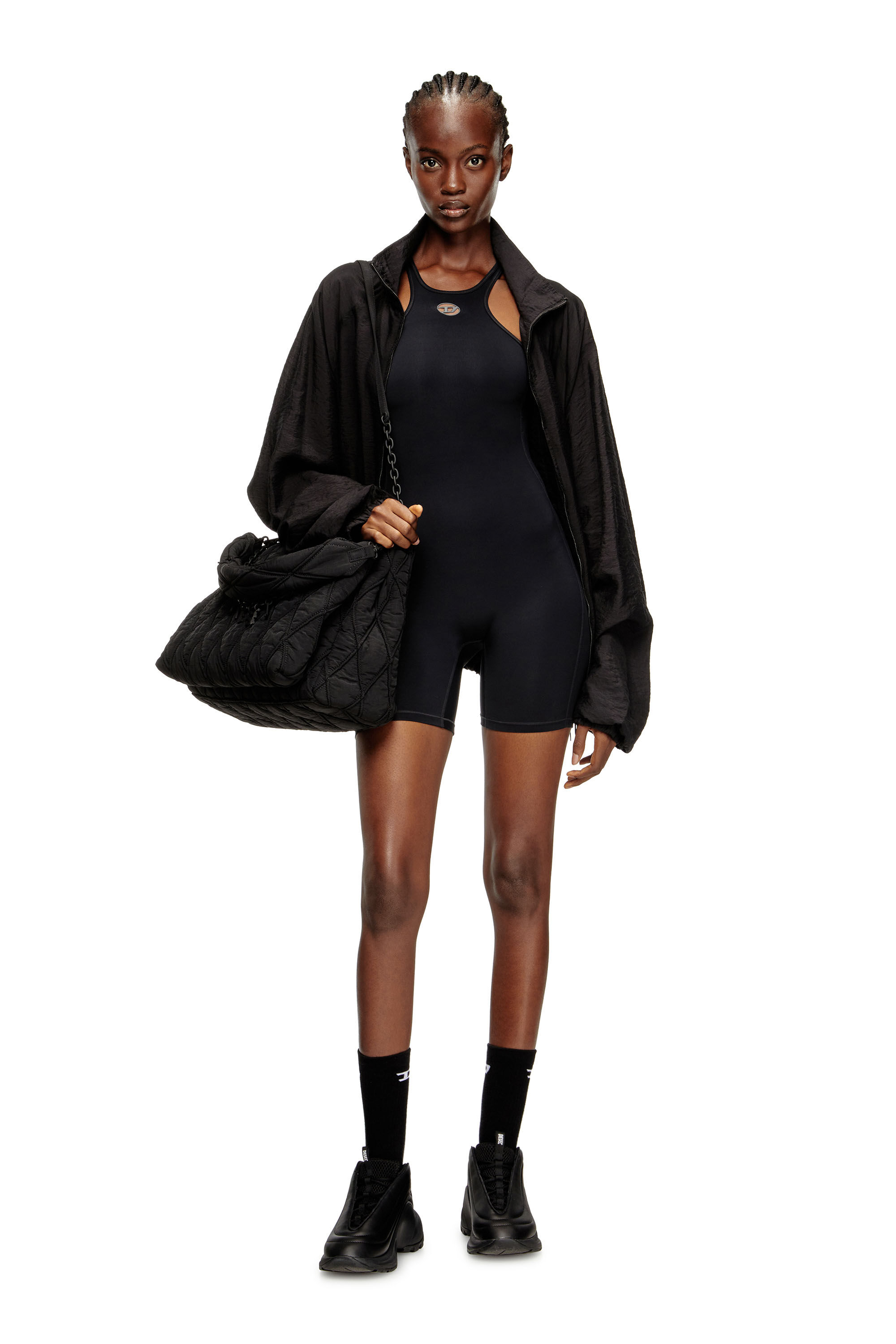 Diesel - NYDIA-UTLT, Damen Racerback-Playsuit in Schwarz - 5
