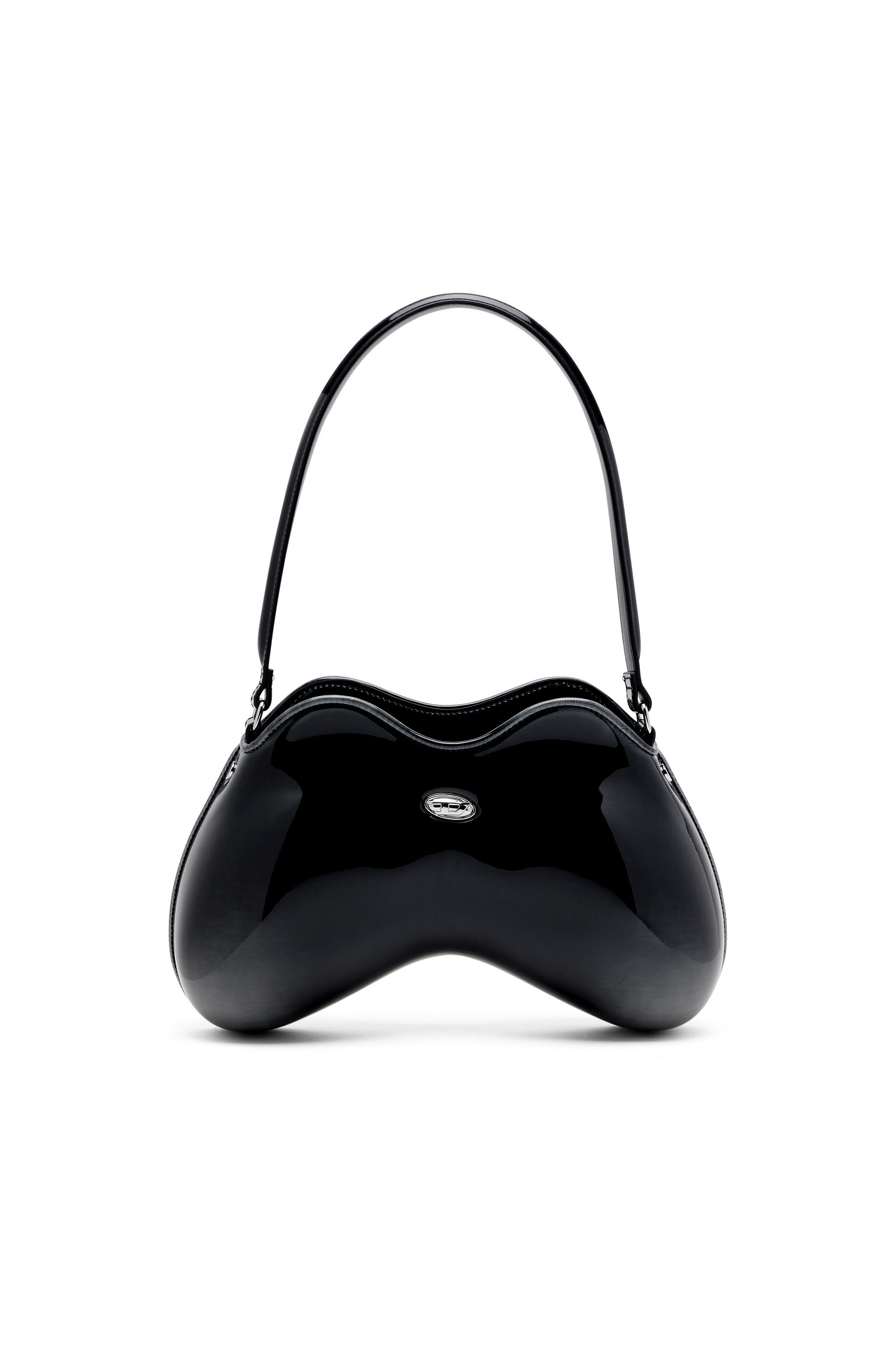Diesel - DOUBLE-D SHOULDER, Damen Feste Schultertasche mit aus glänzendem Dégradé-PU in Schwarz - 1