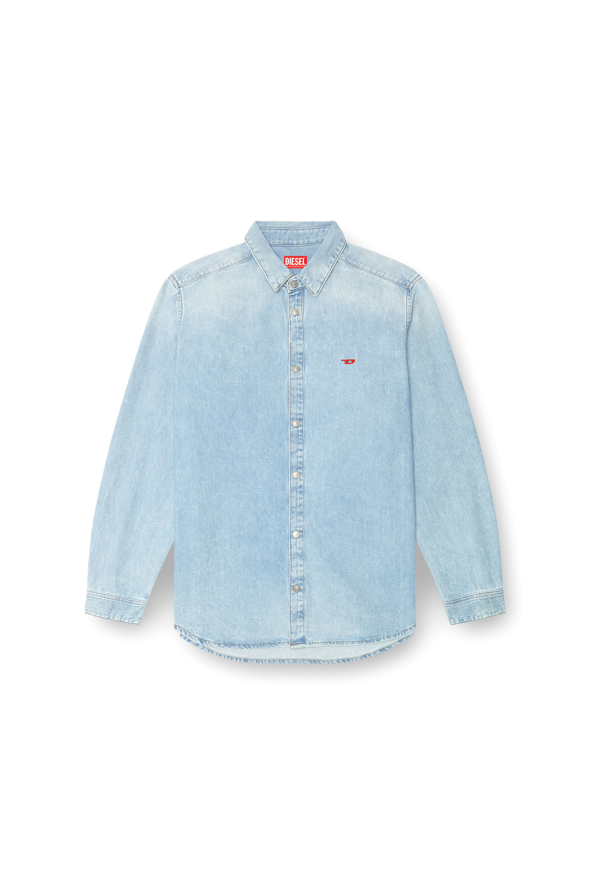 Diesel - D-SIMPLY, Herren Shirt aus Denim in Hellblau - 2